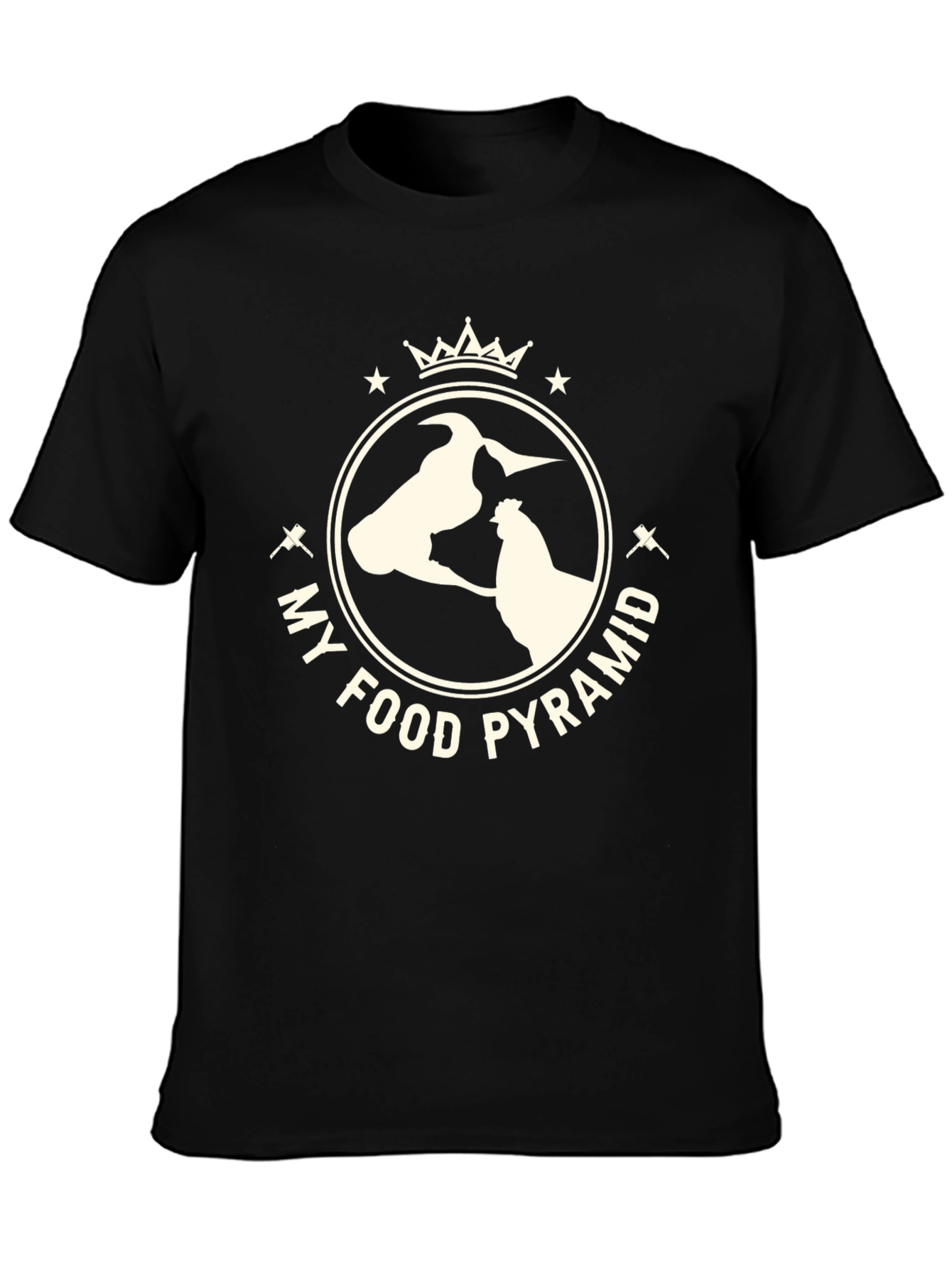 My Food Pyramid Graphic Tee - Funny Animal Shirt