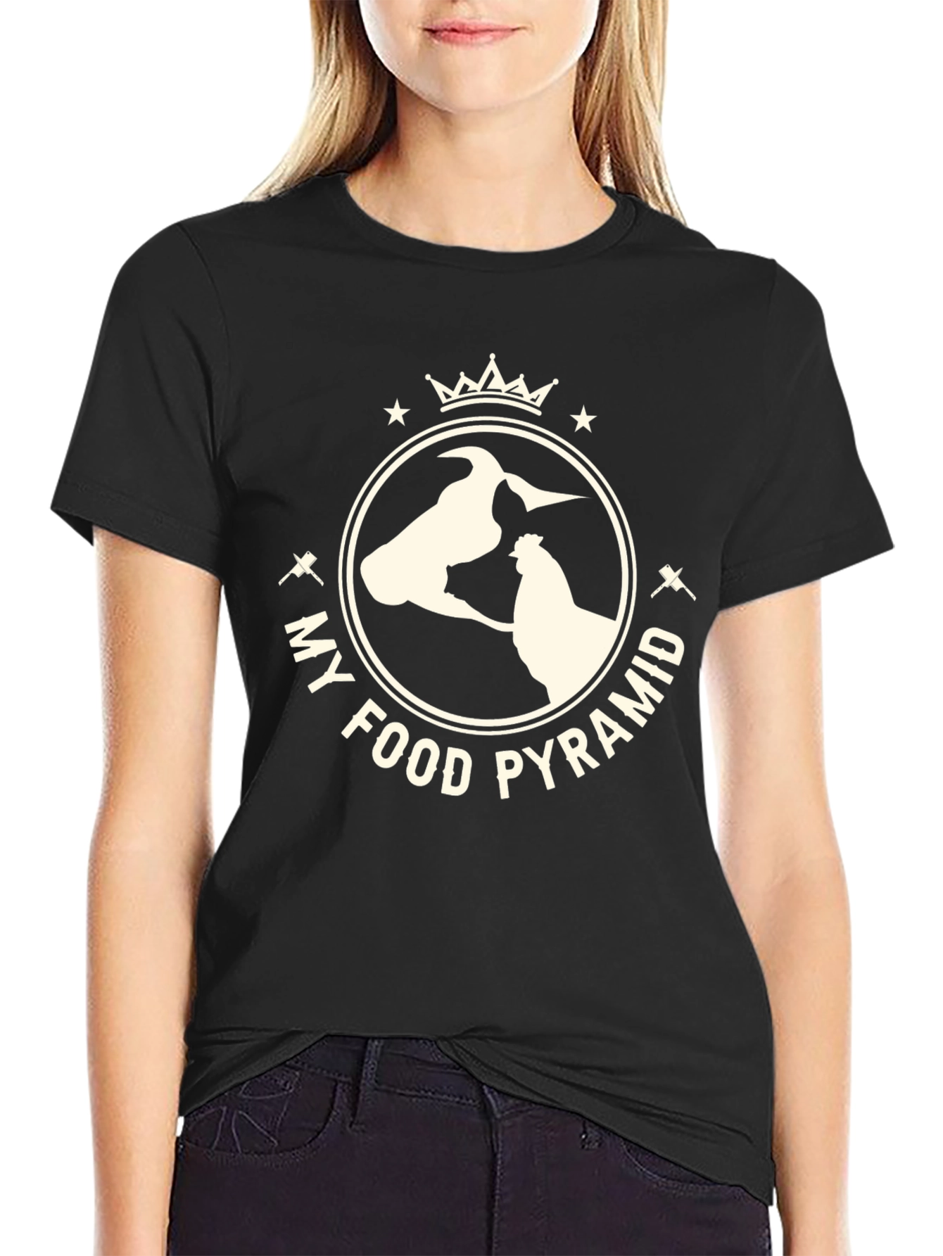 My Food Pyramid Graphic Tee - Funny Animal Shirt
