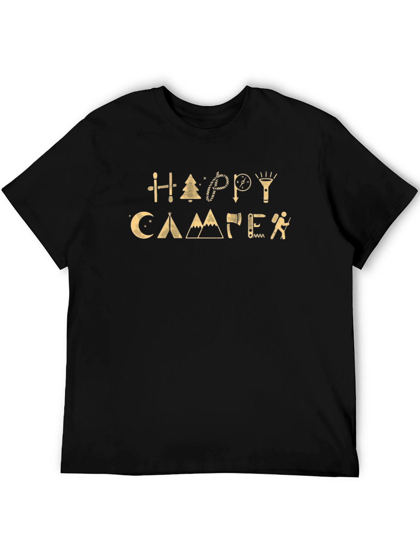 Happy Camper Graphic T-Shirt - Camping Adventure Tee