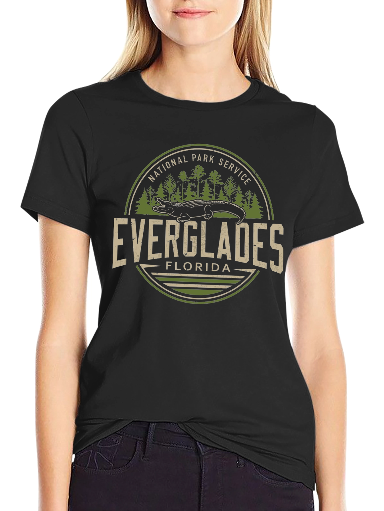 Everglades Florida National Park Service Black T-Shirt