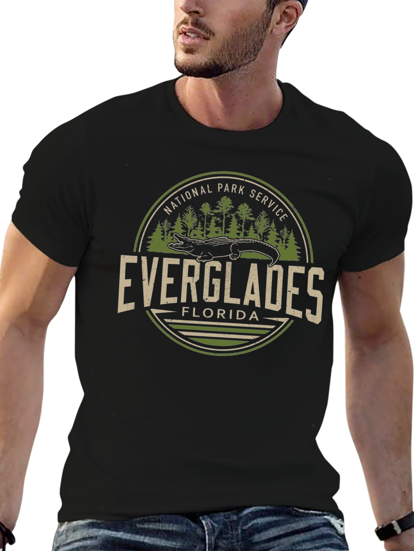 Everglades Florida National Park Service Black T-Shirt