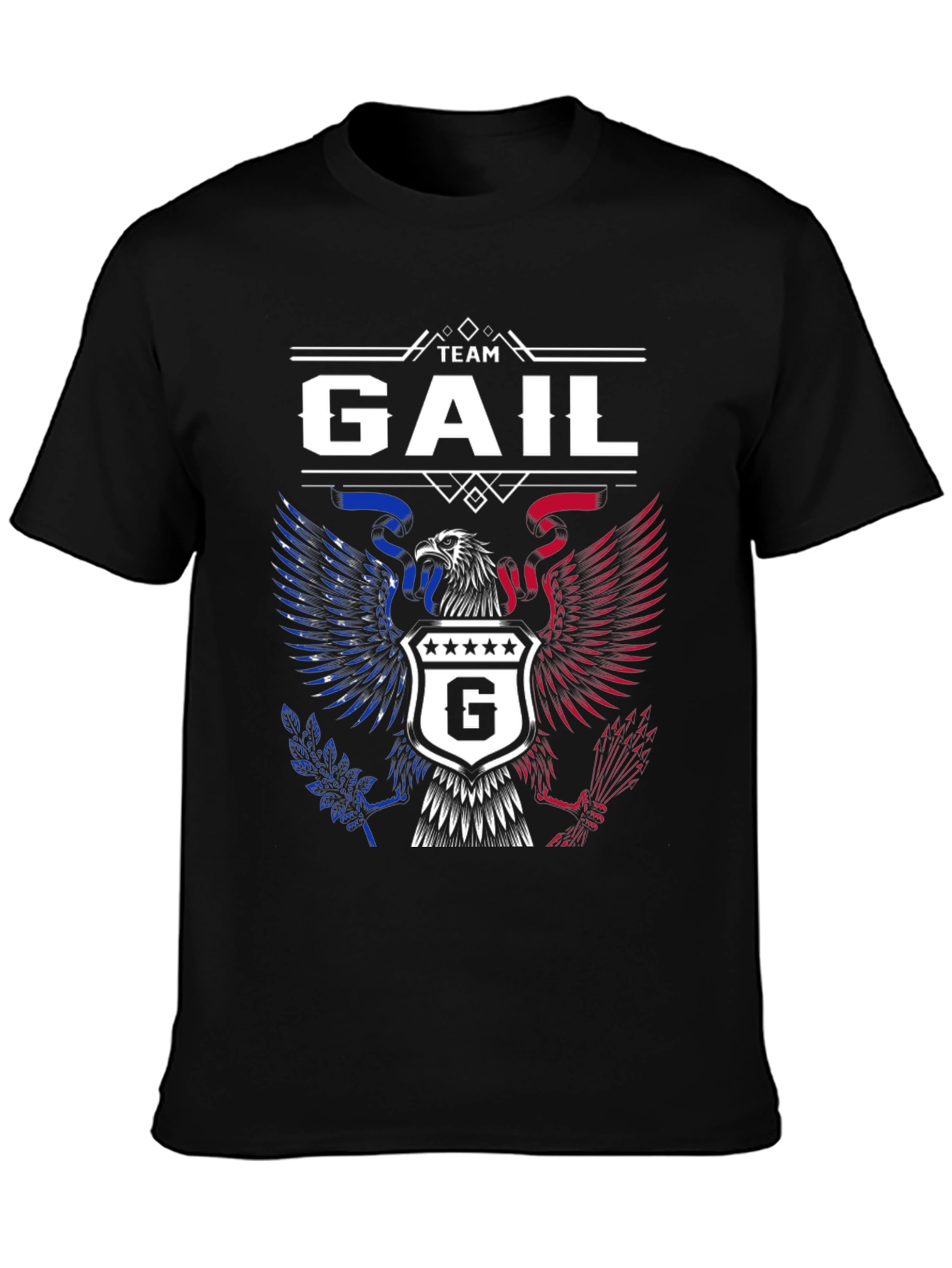 Team Gail Eagle Crest Graphic T-Shirt - Patriotic Design