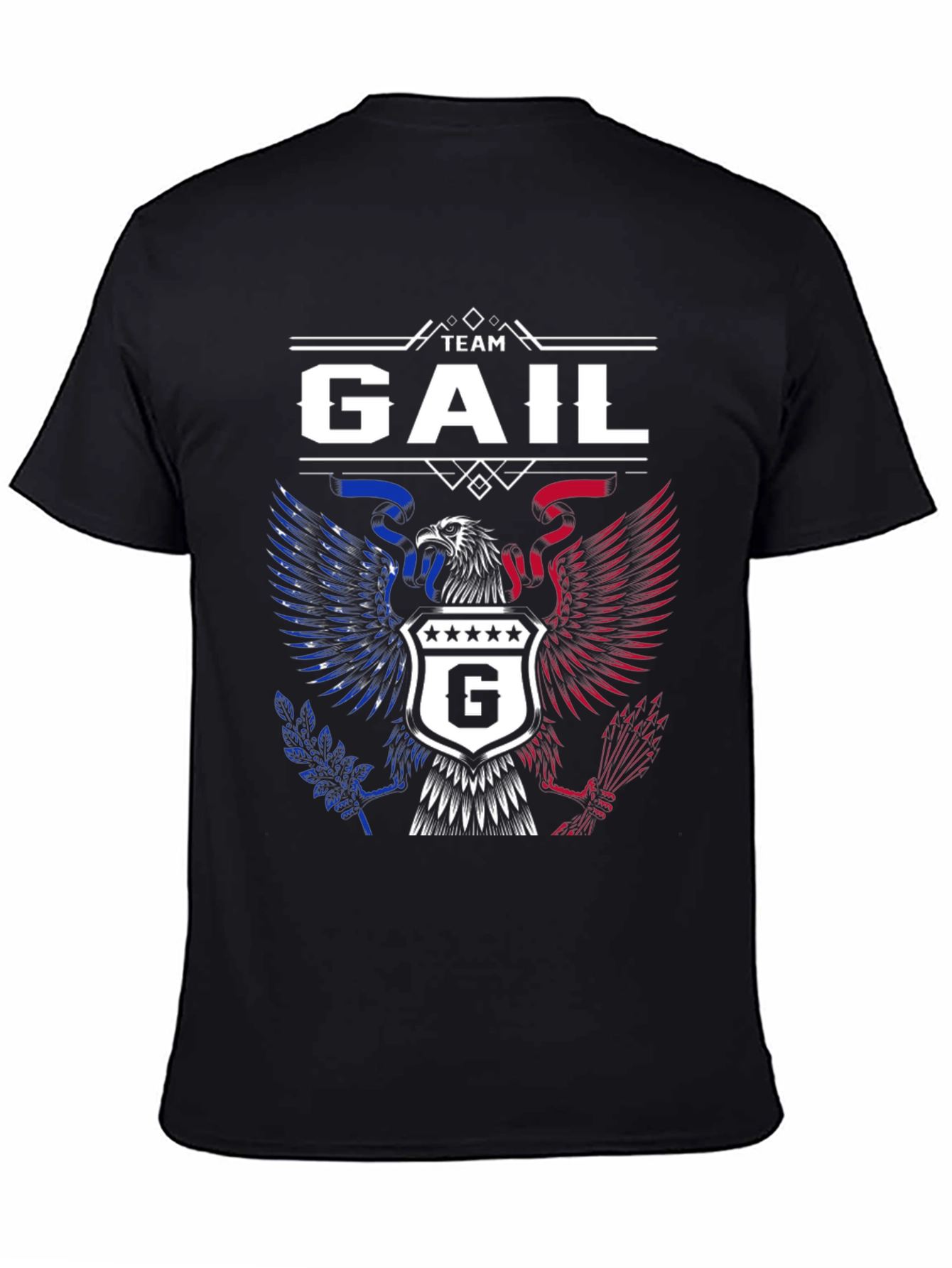 Team Gail Eagle Crest Graphic T-Shirt - Patriotic Design