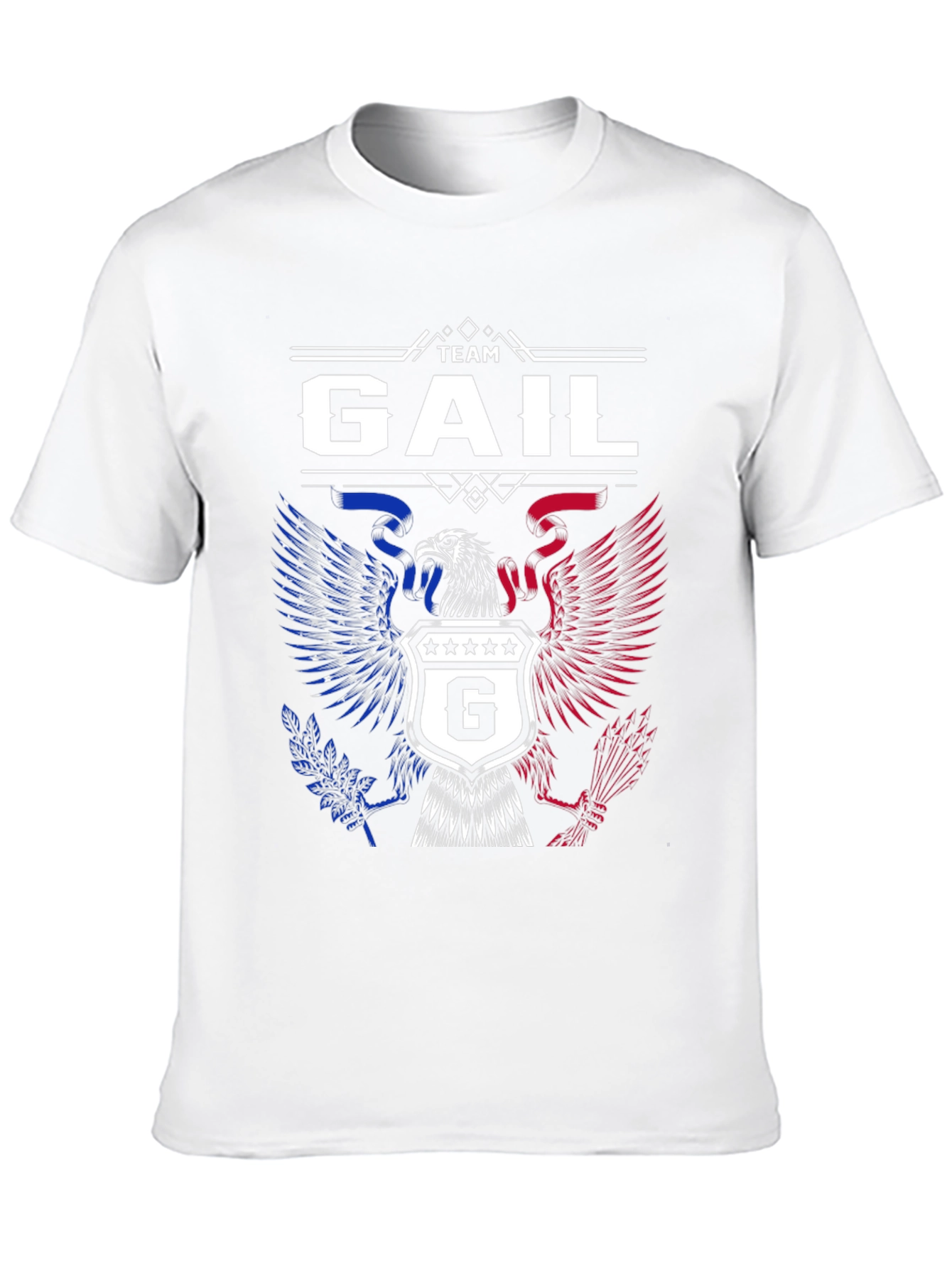 Team Gail Eagle Crest Graphic T-Shirt - Patriotic Design