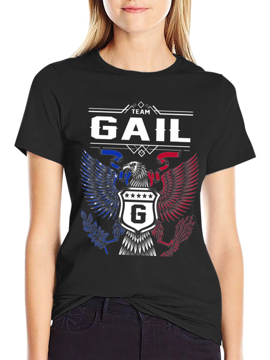 Team Gail Eagle Crest Graphic T-Shirt - Patriotic Design