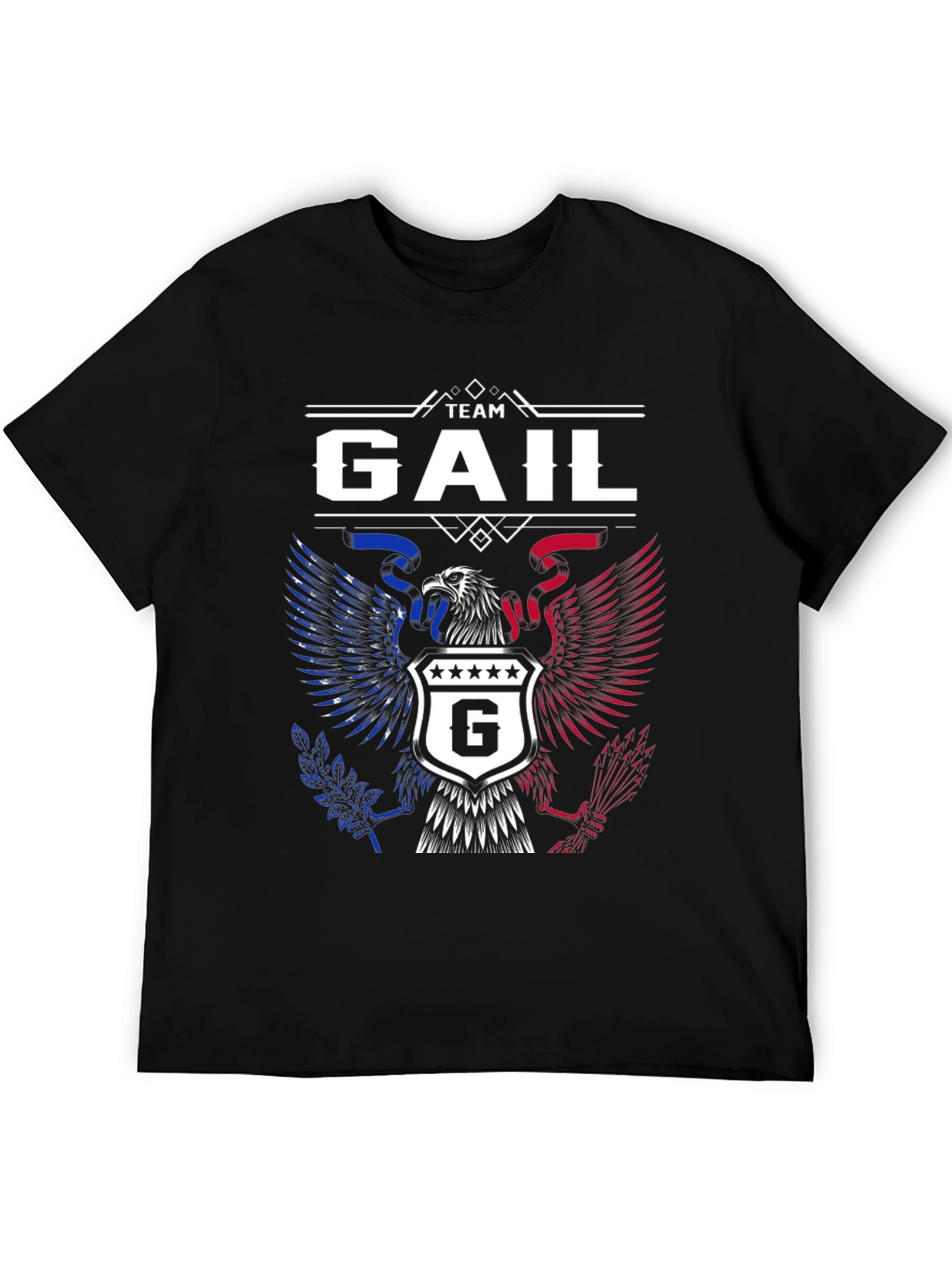 Team Gail Eagle Crest Graphic T-Shirt - Patriotic Design
