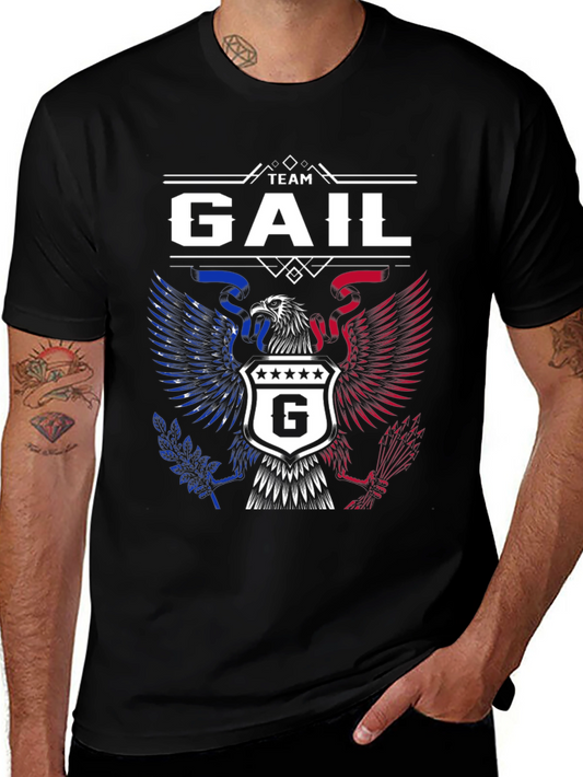 Team Gail Eagle Crest Graphic T-Shirt - Patriotic Design