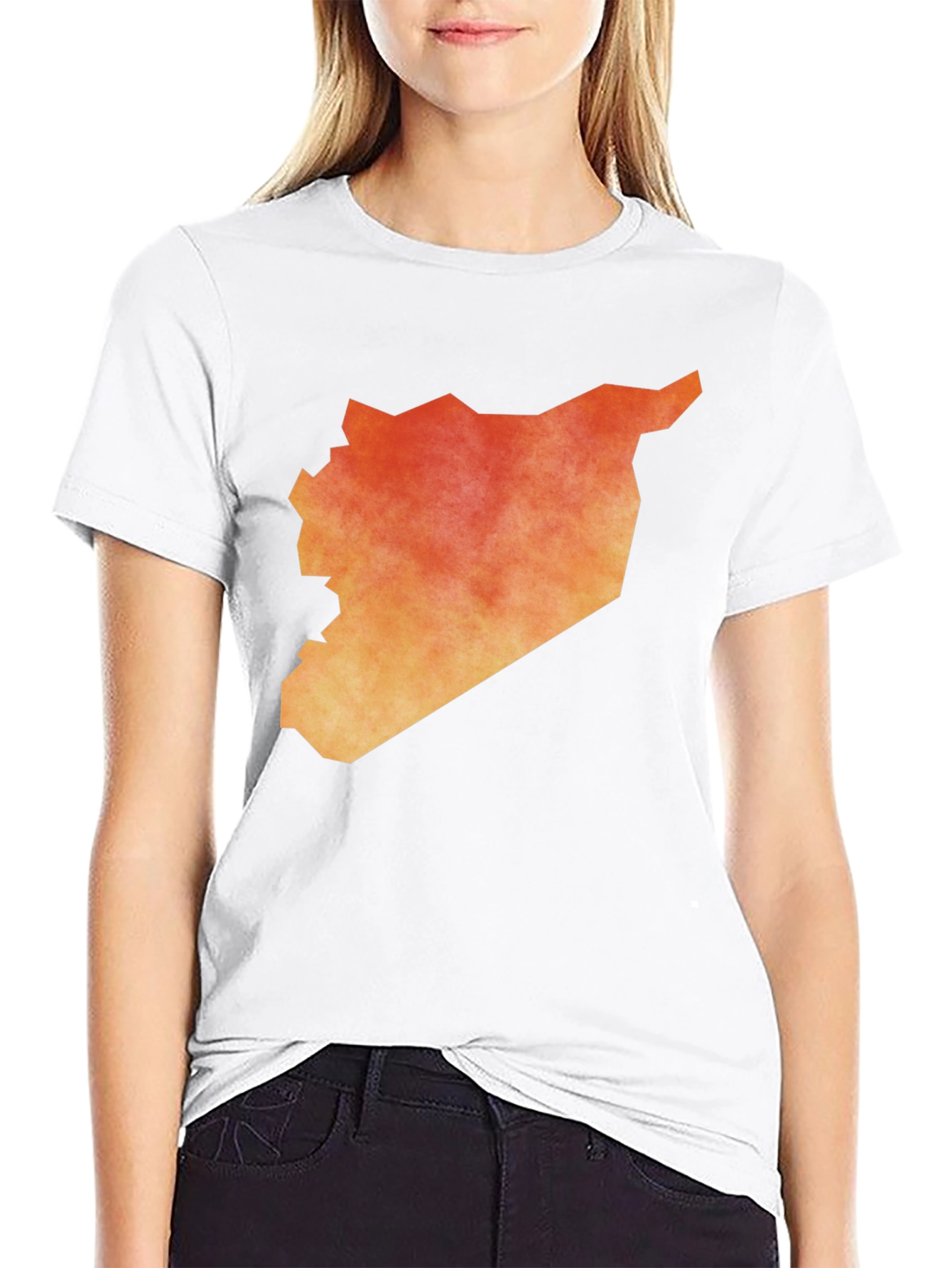 Syria Map Graphic Tee - Black Cotton T-Shirt