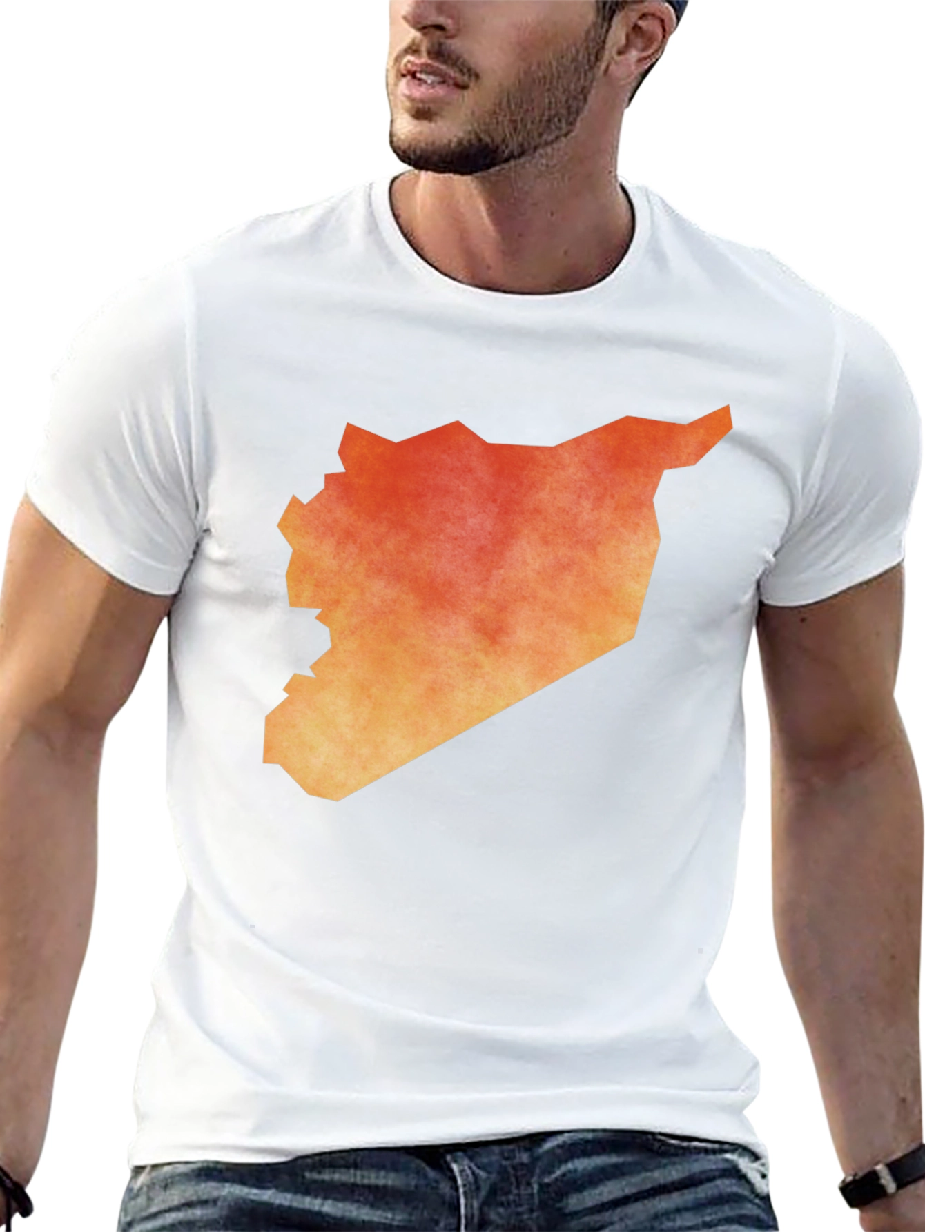 Syria Map Graphic Tee - Black Cotton T-Shirt
