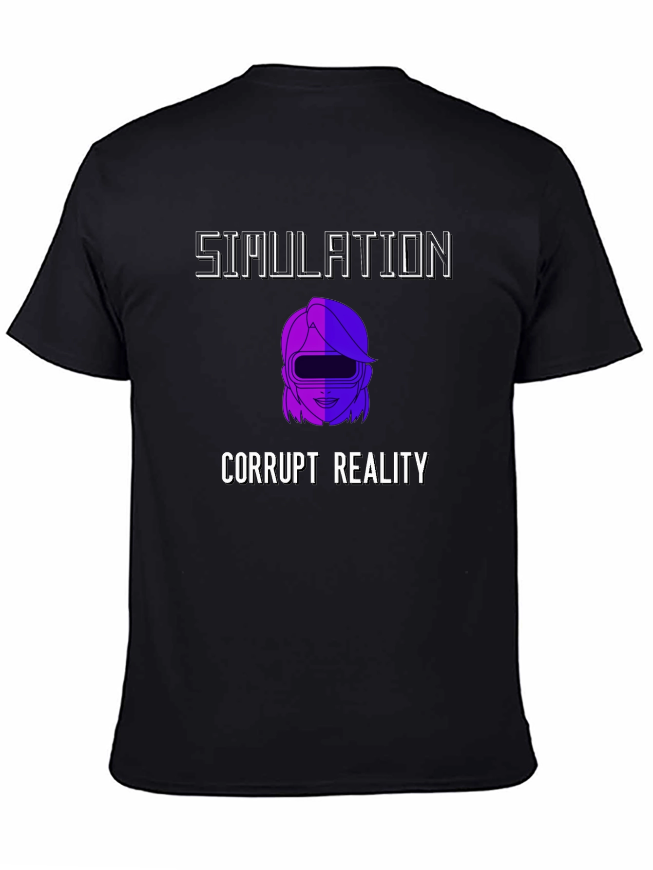Simulation Corrupt Reality Graphic T-Shirt