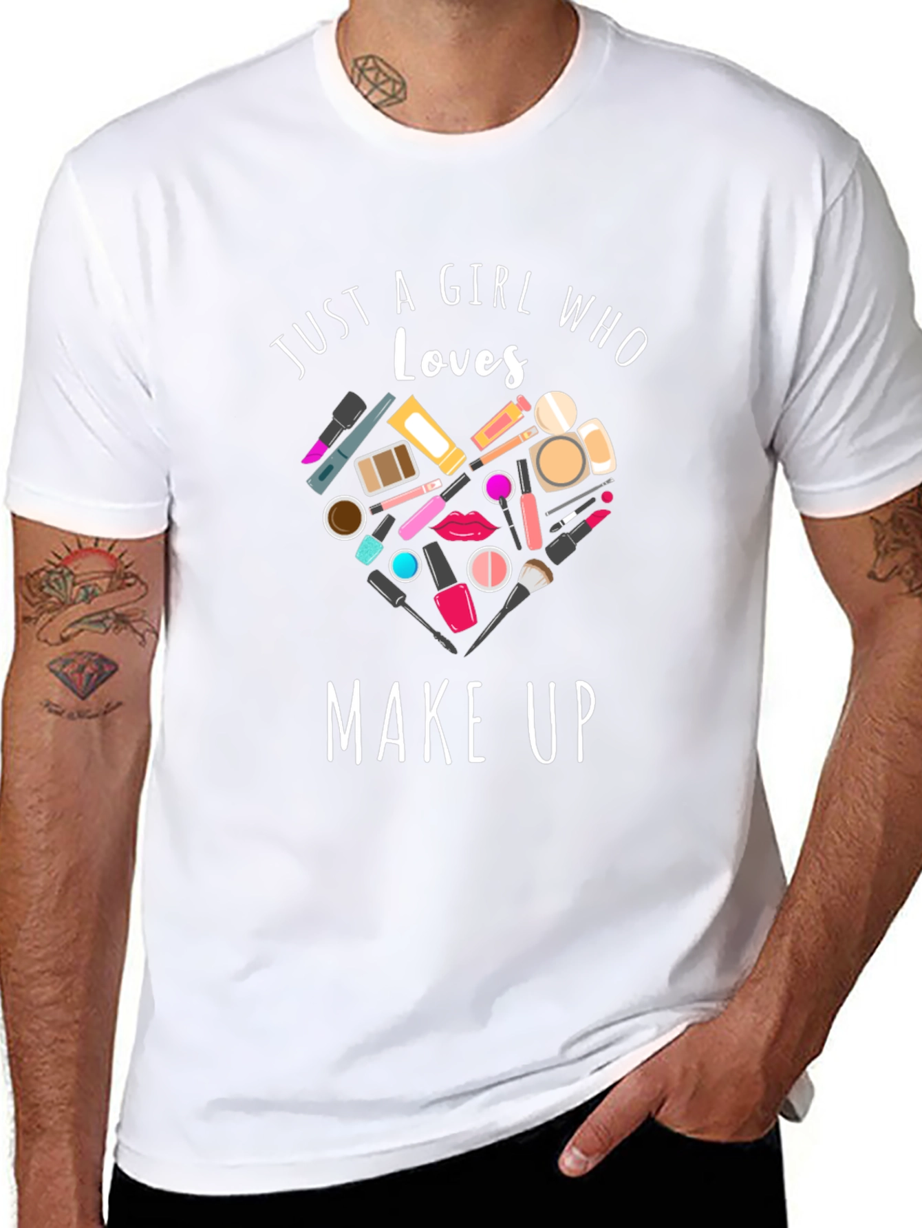 Just A Girl Who Loves Makeup Black T-Shirt