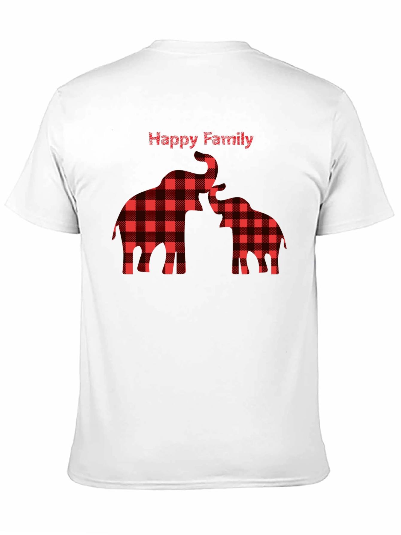 Happy Family Plaid Elephant T-Shirt