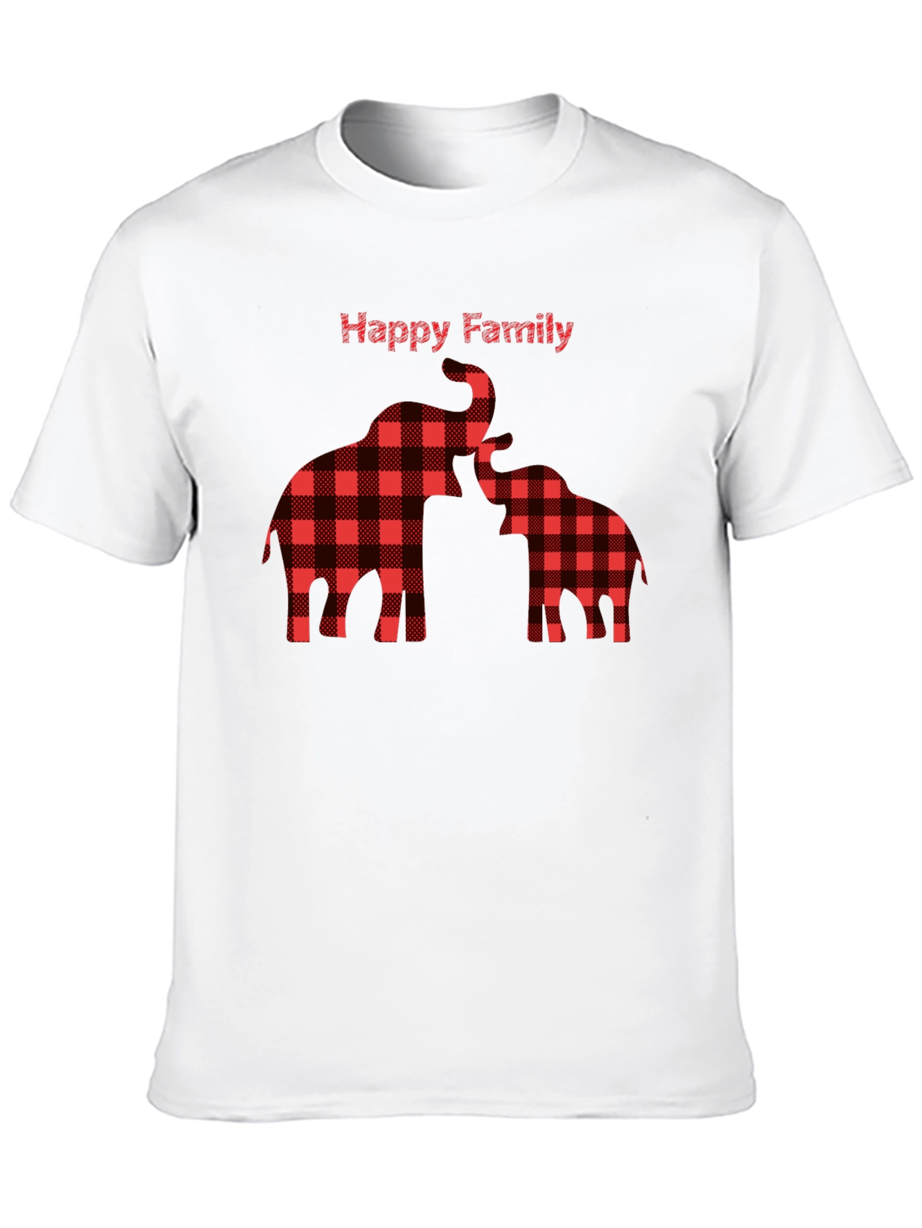 Happy Family Plaid Elephant T-Shirt