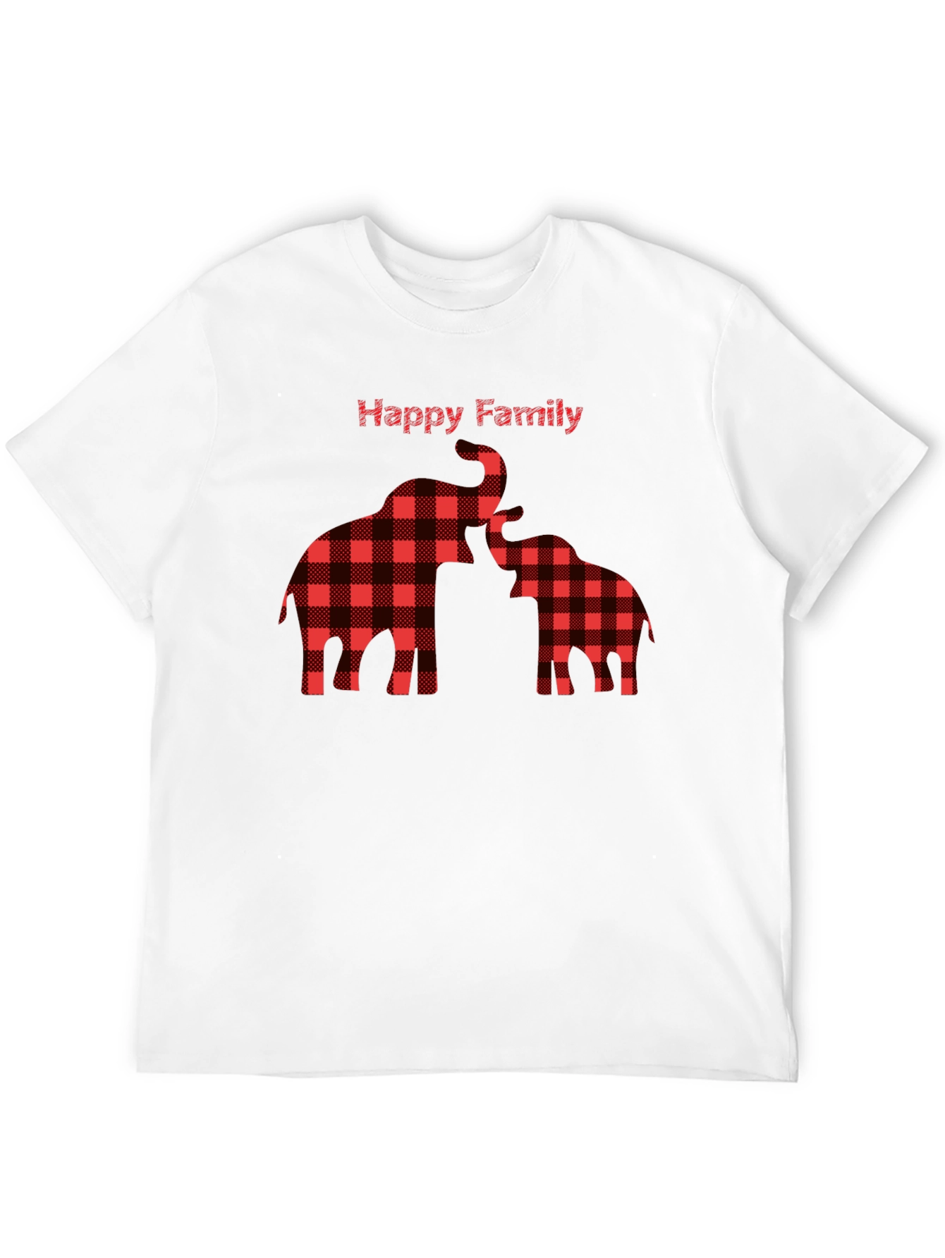 Happy Family Plaid Elephant T-Shirt