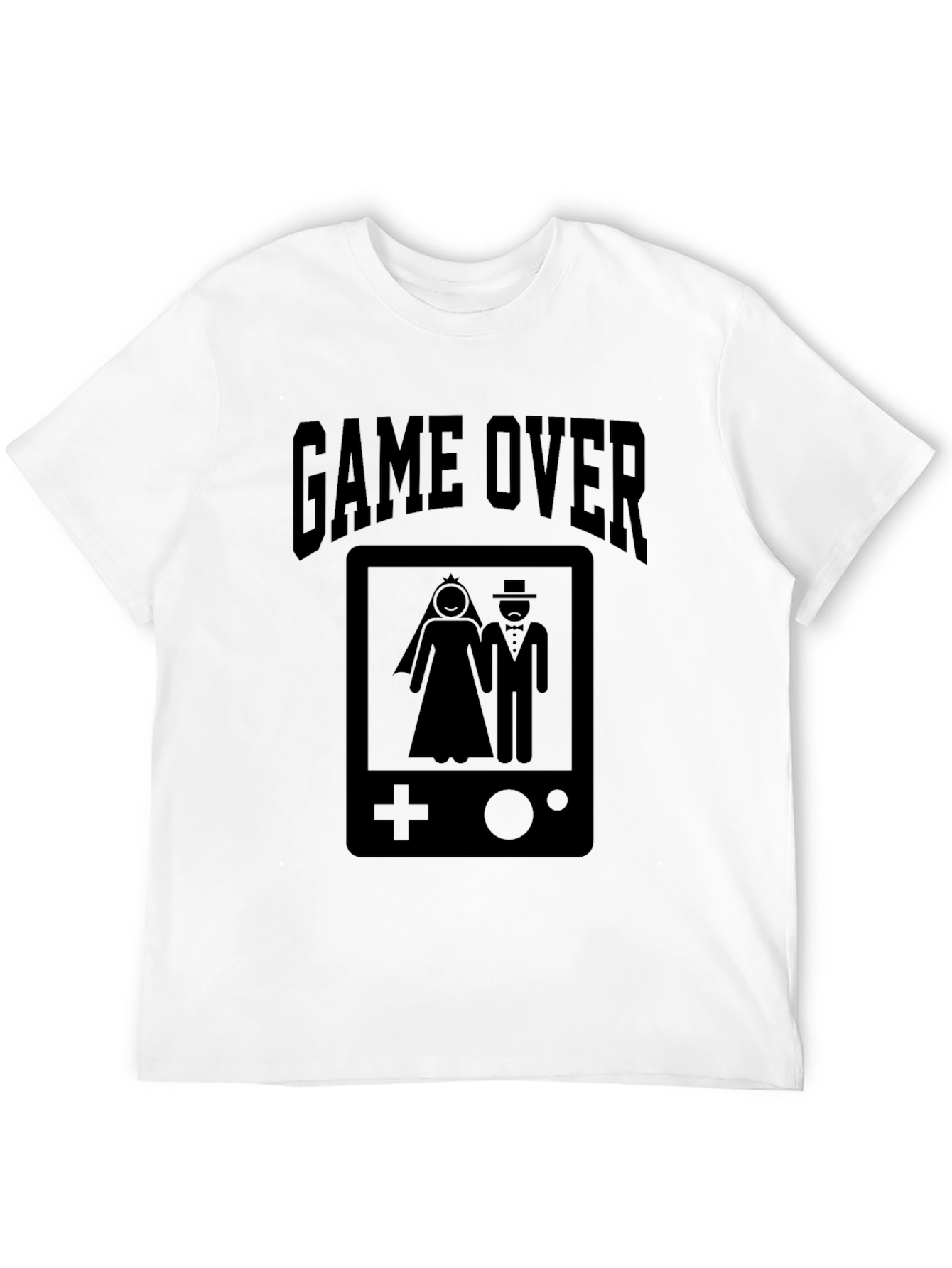 Game Over Wedding Gamer T-Shirt - Black