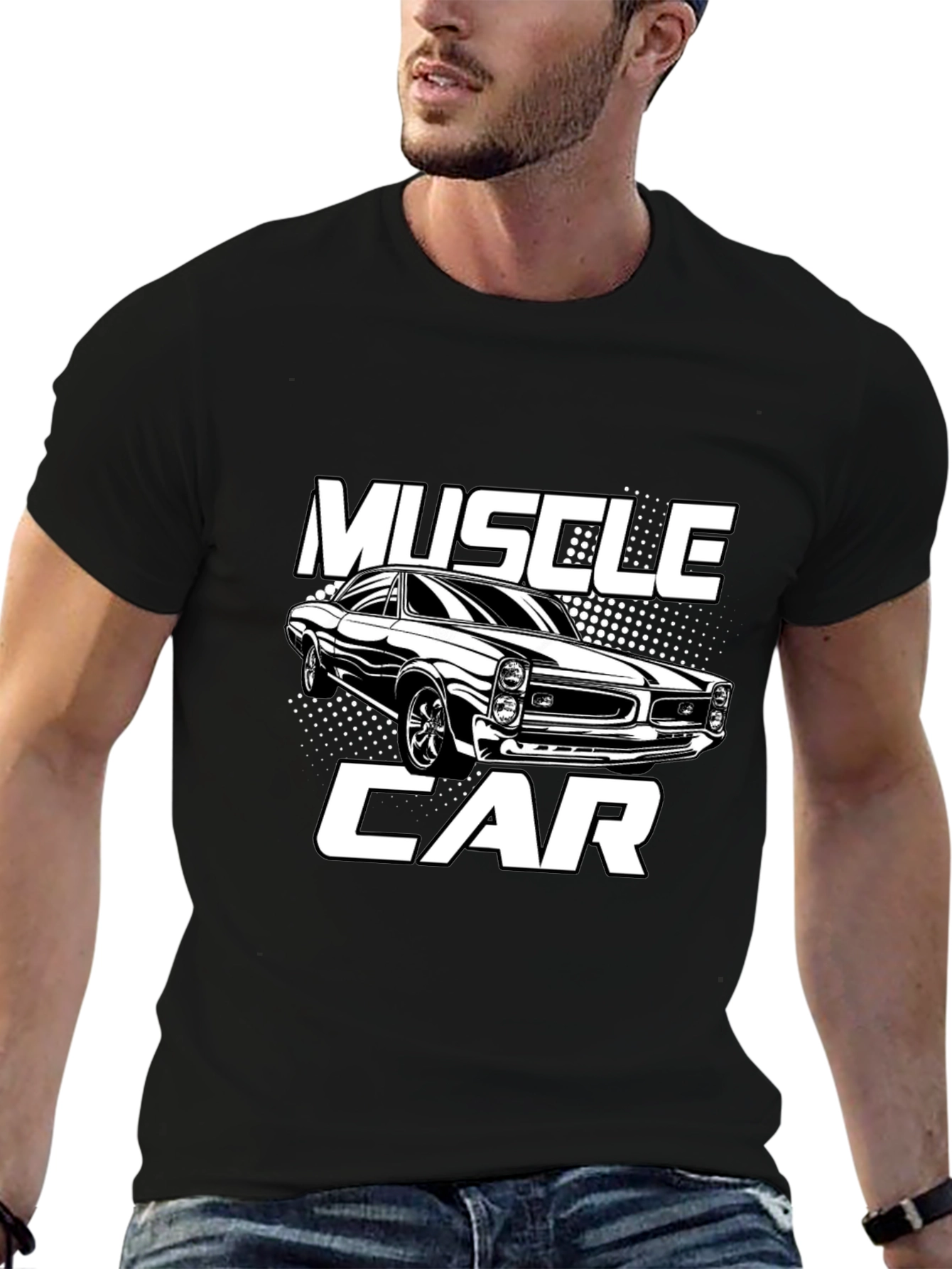 Muscle Car Graphic T-Shirt - Black