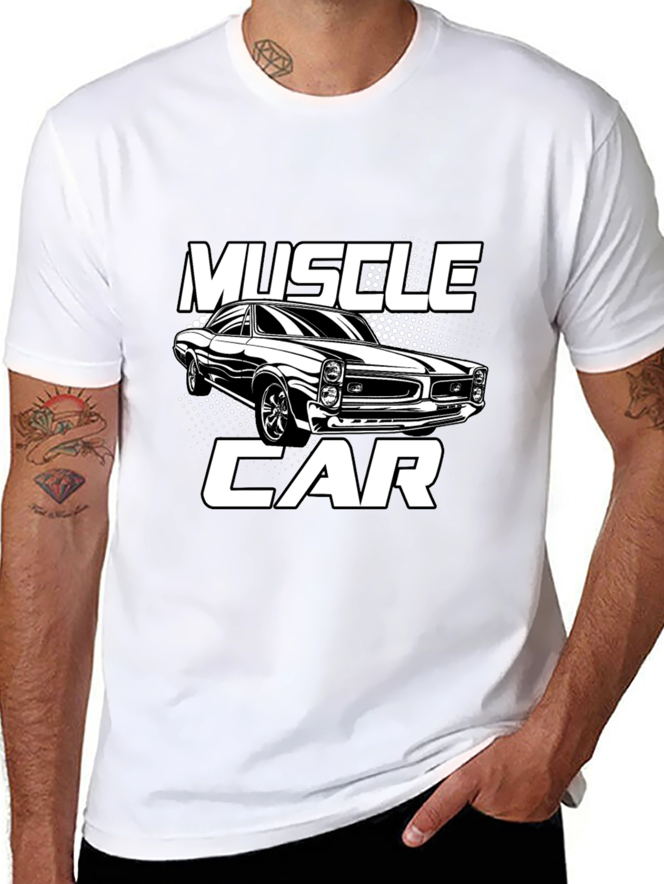 Muscle Car Graphic T-Shirt - Black