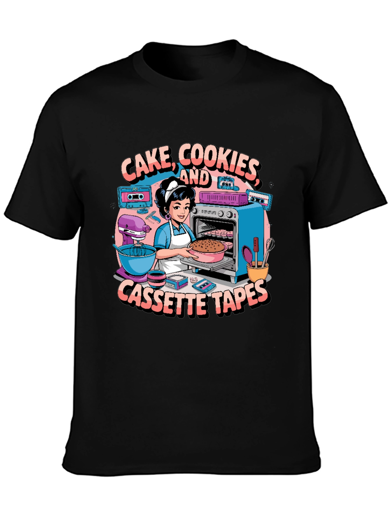 Cake Cookies and Cassette Tapes T-Shirt