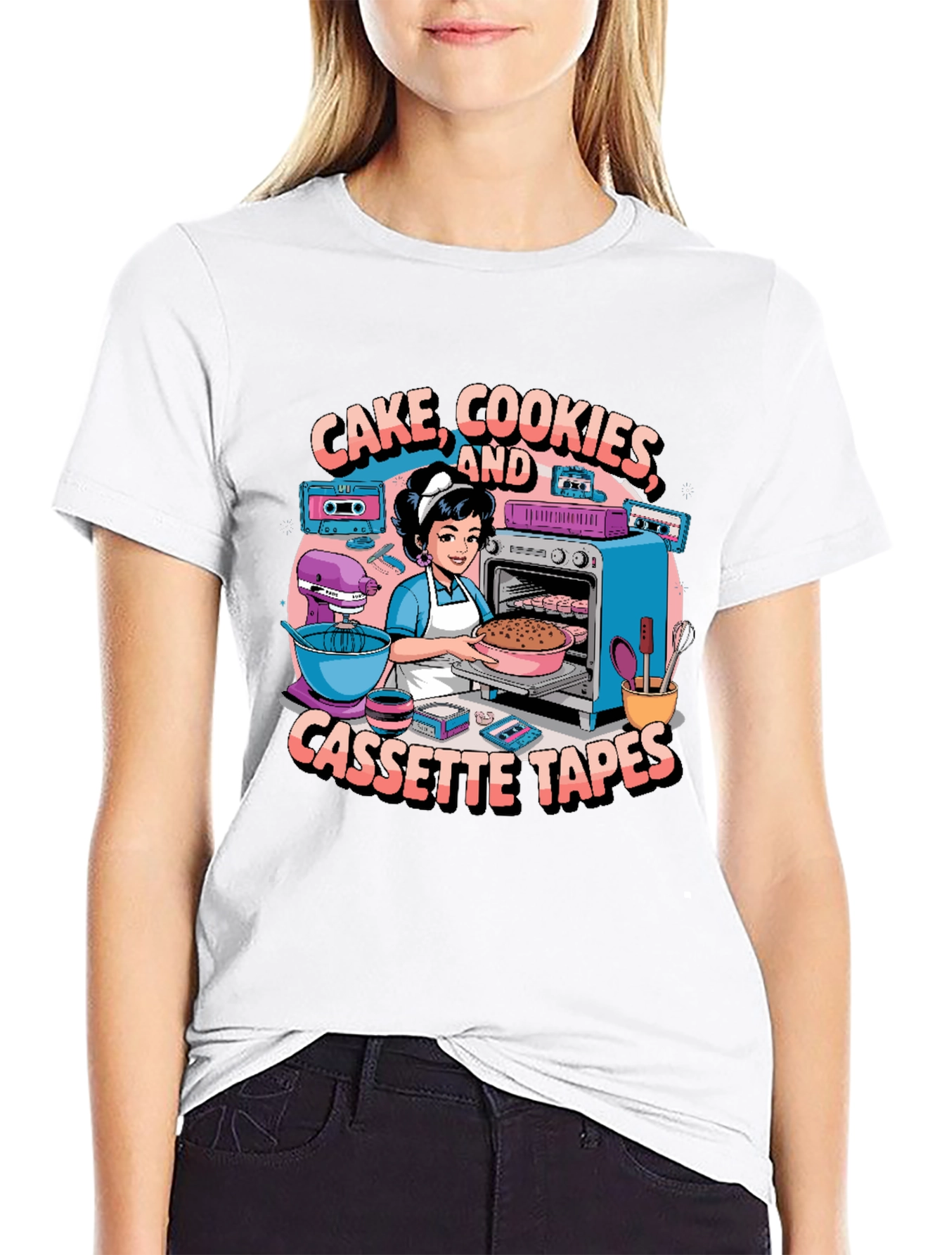 Cake Cookies and Cassette Tapes T-Shirt