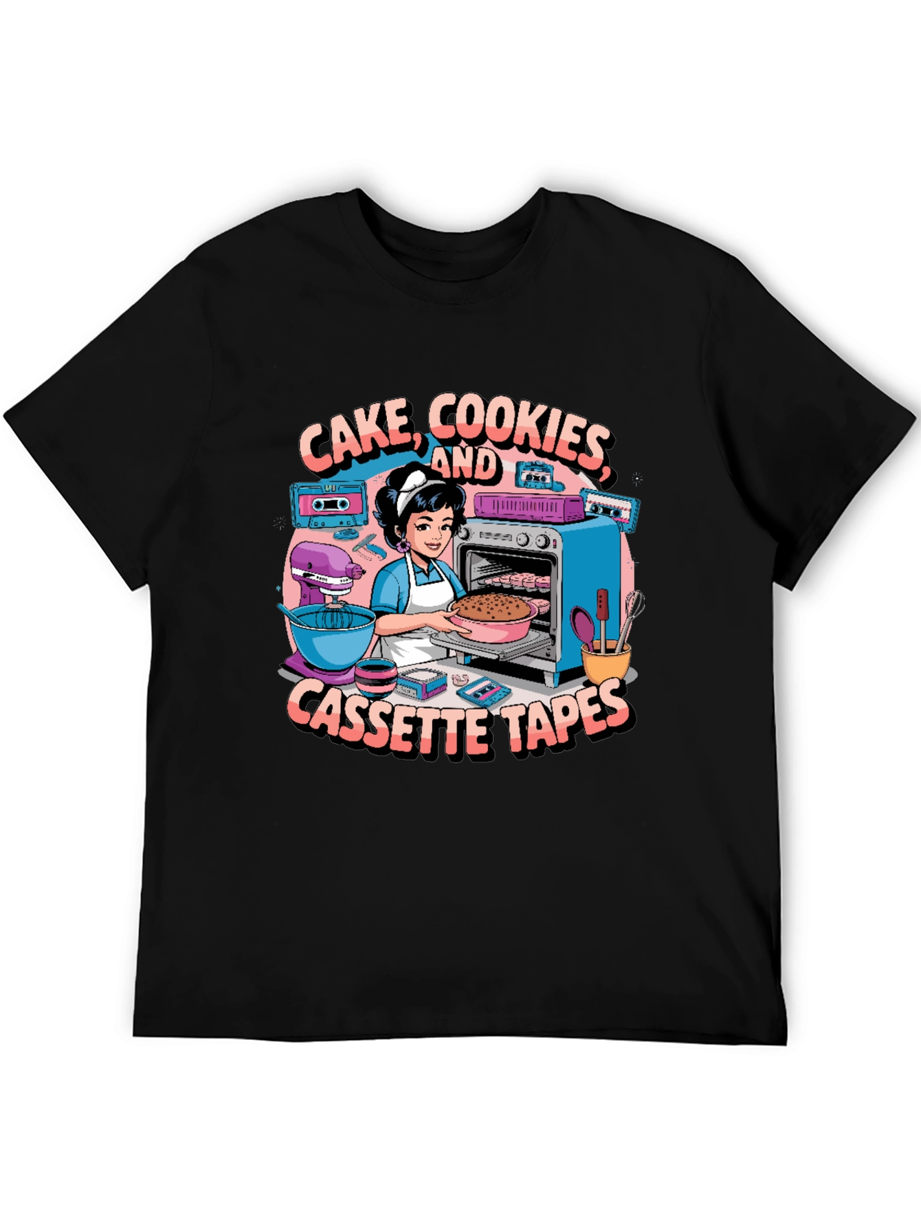 Cake Cookies and Cassette Tapes T-Shirt
