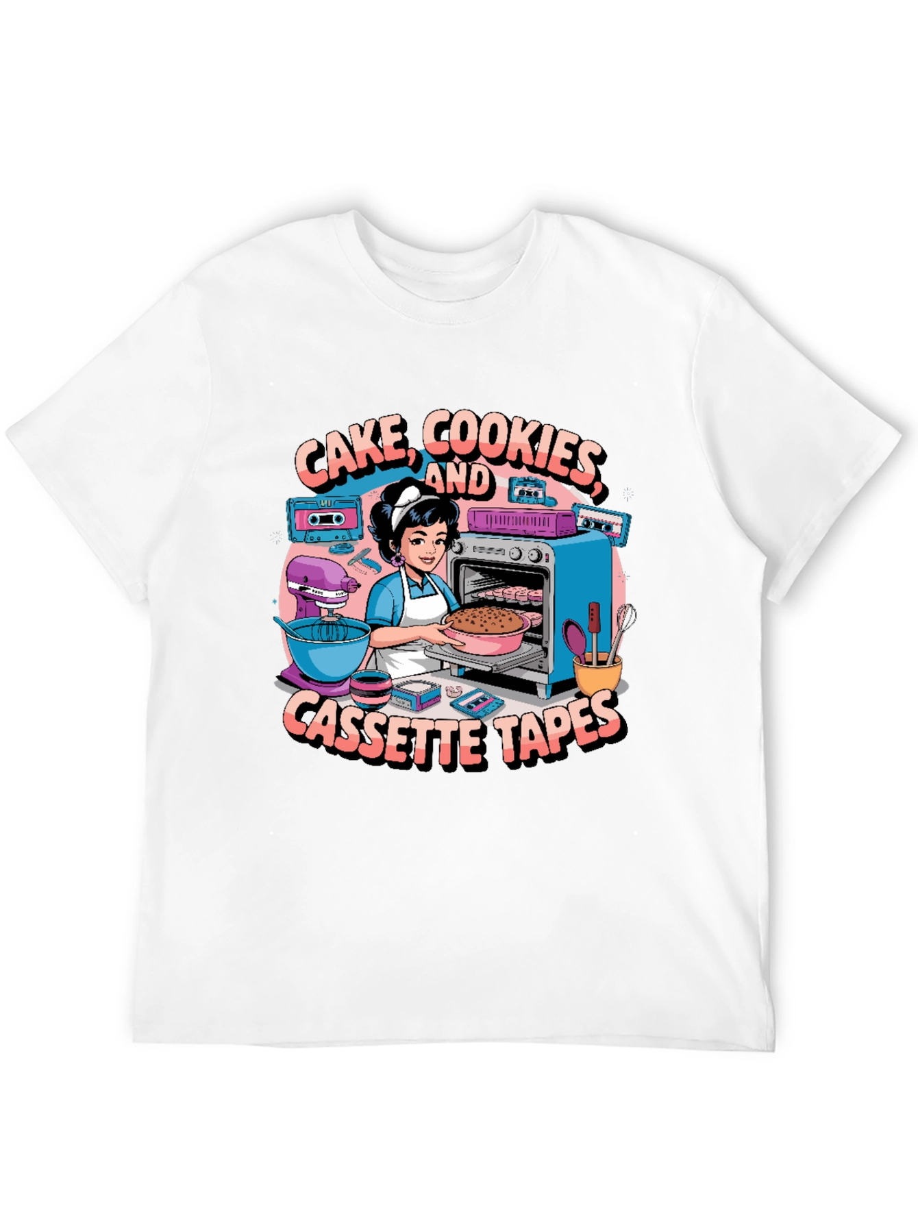 Cake Cookies and Cassette Tapes T-Shirt