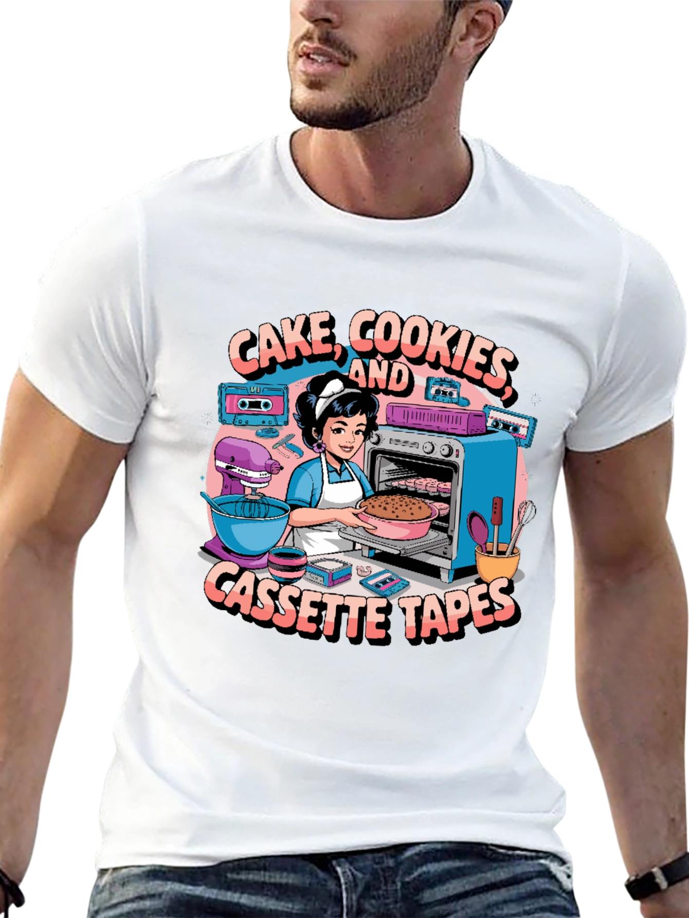 Cake Cookies and Cassette Tapes T-Shirt