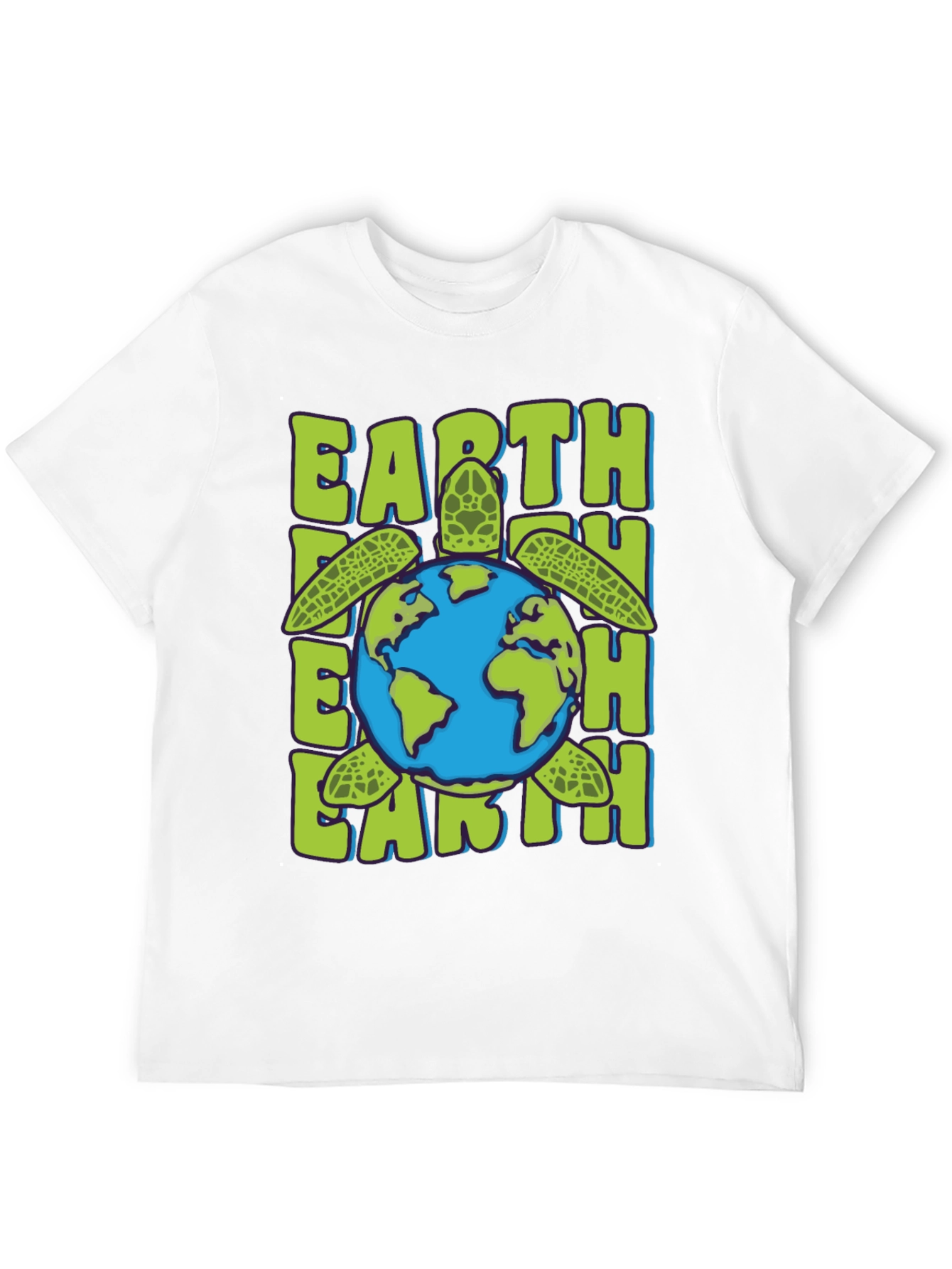 Earth Turtle Graphic Tee - Save the Planet