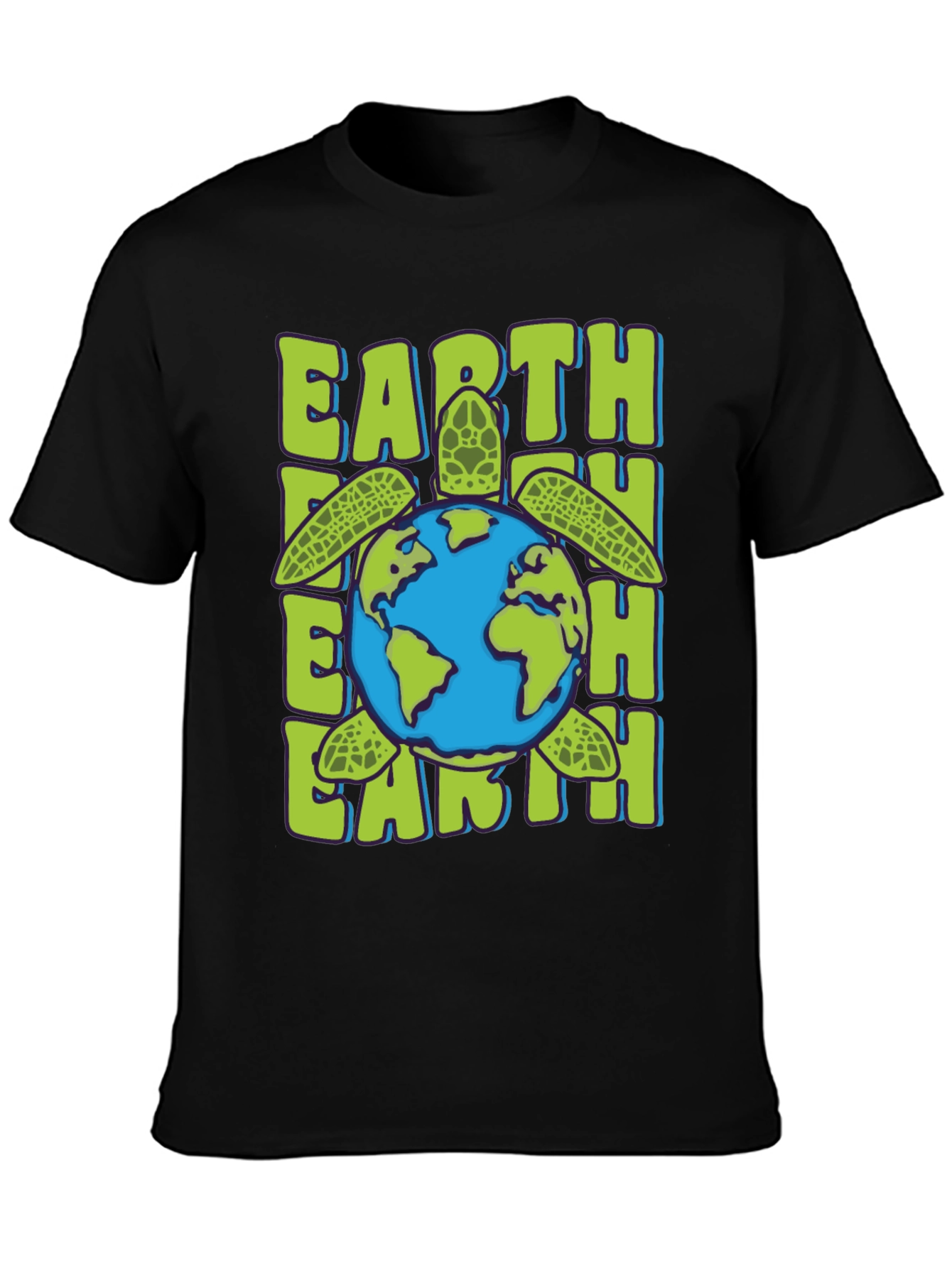 Earth Turtle Graphic Tee - Save the Planet