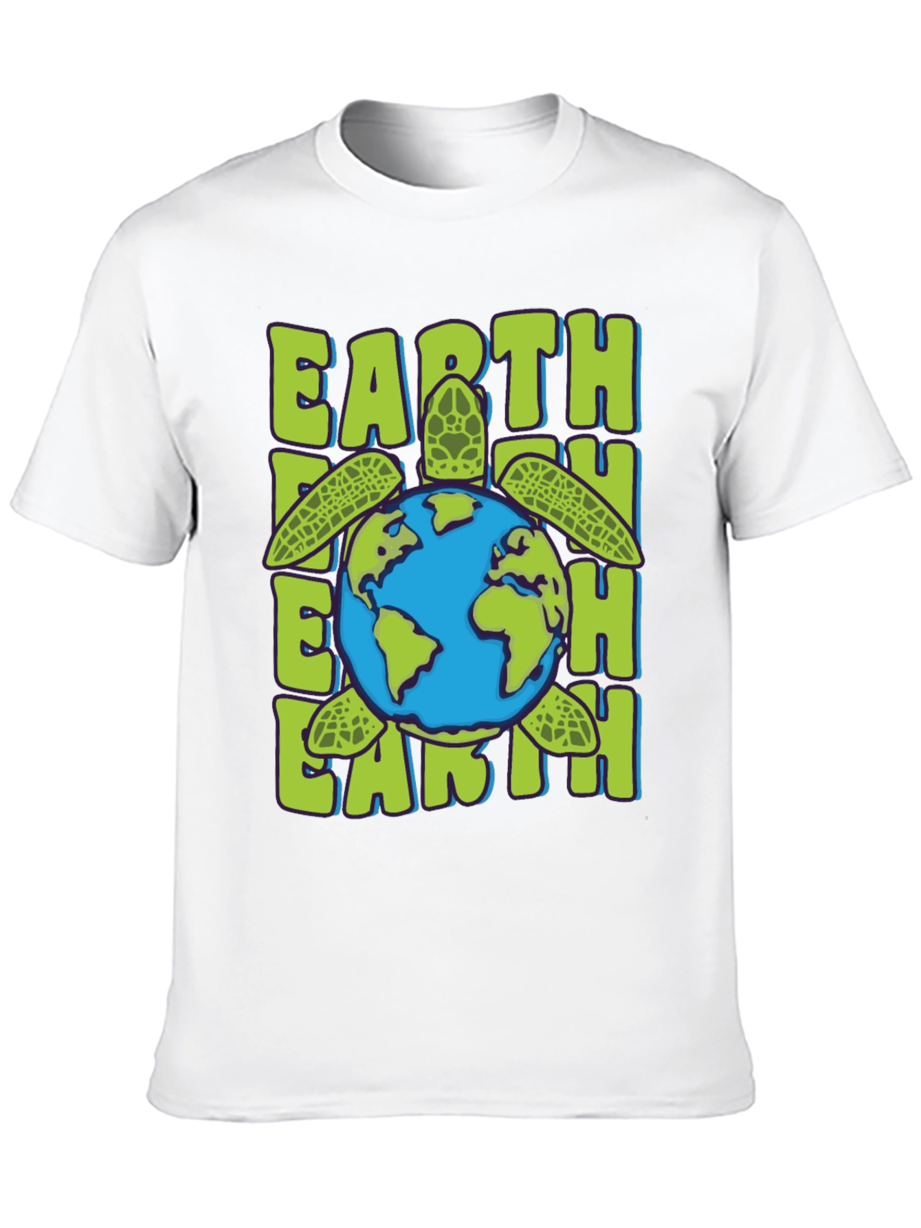 Earth Turtle Graphic Tee - Save the Planet