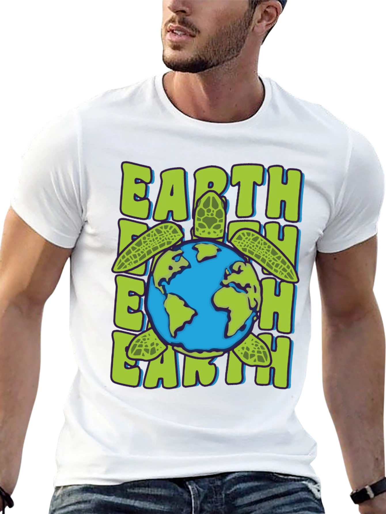 Earth Turtle Graphic Tee - Save the Planet