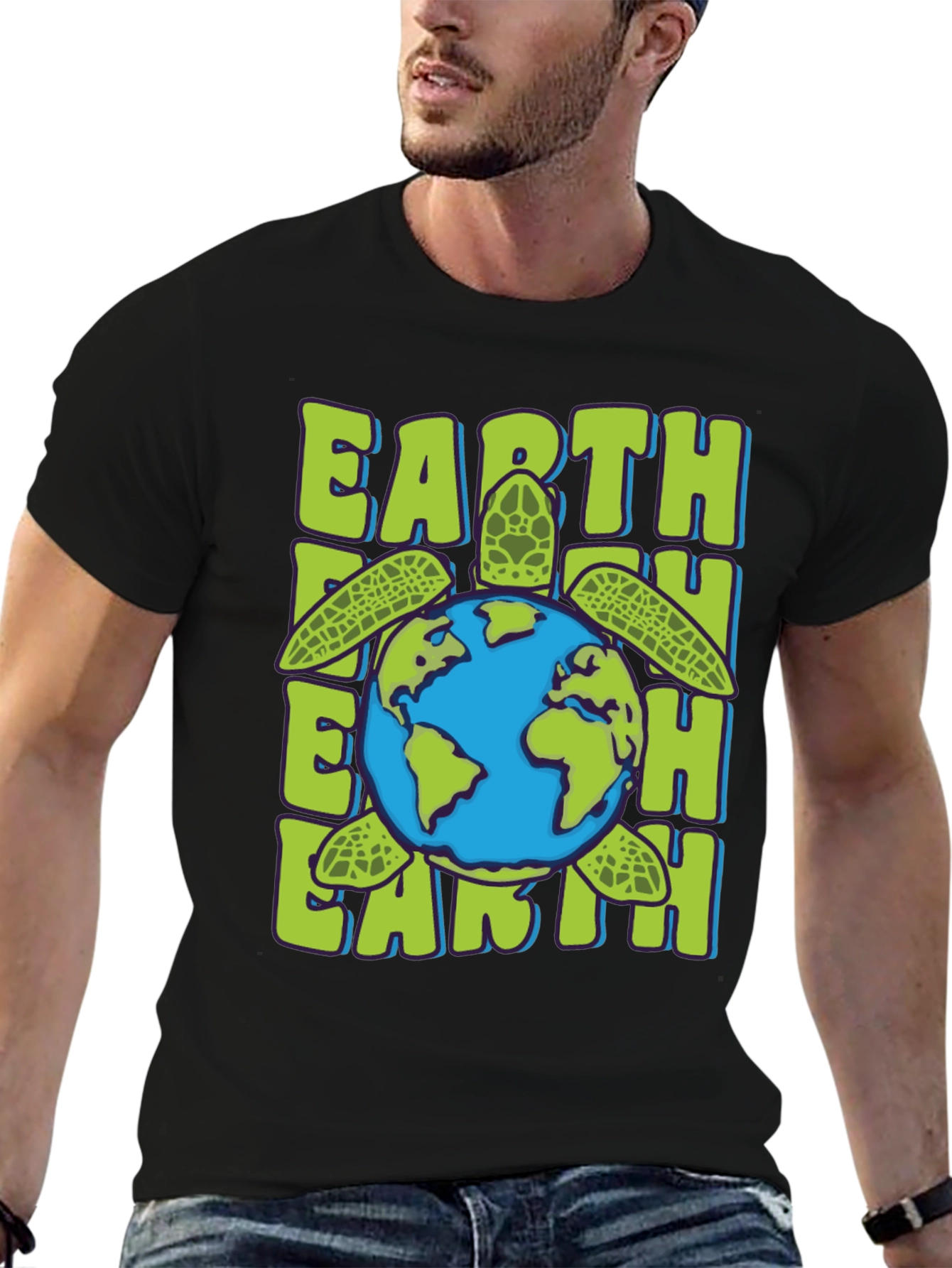 Earth Turtle Graphic Tee - Save the Planet