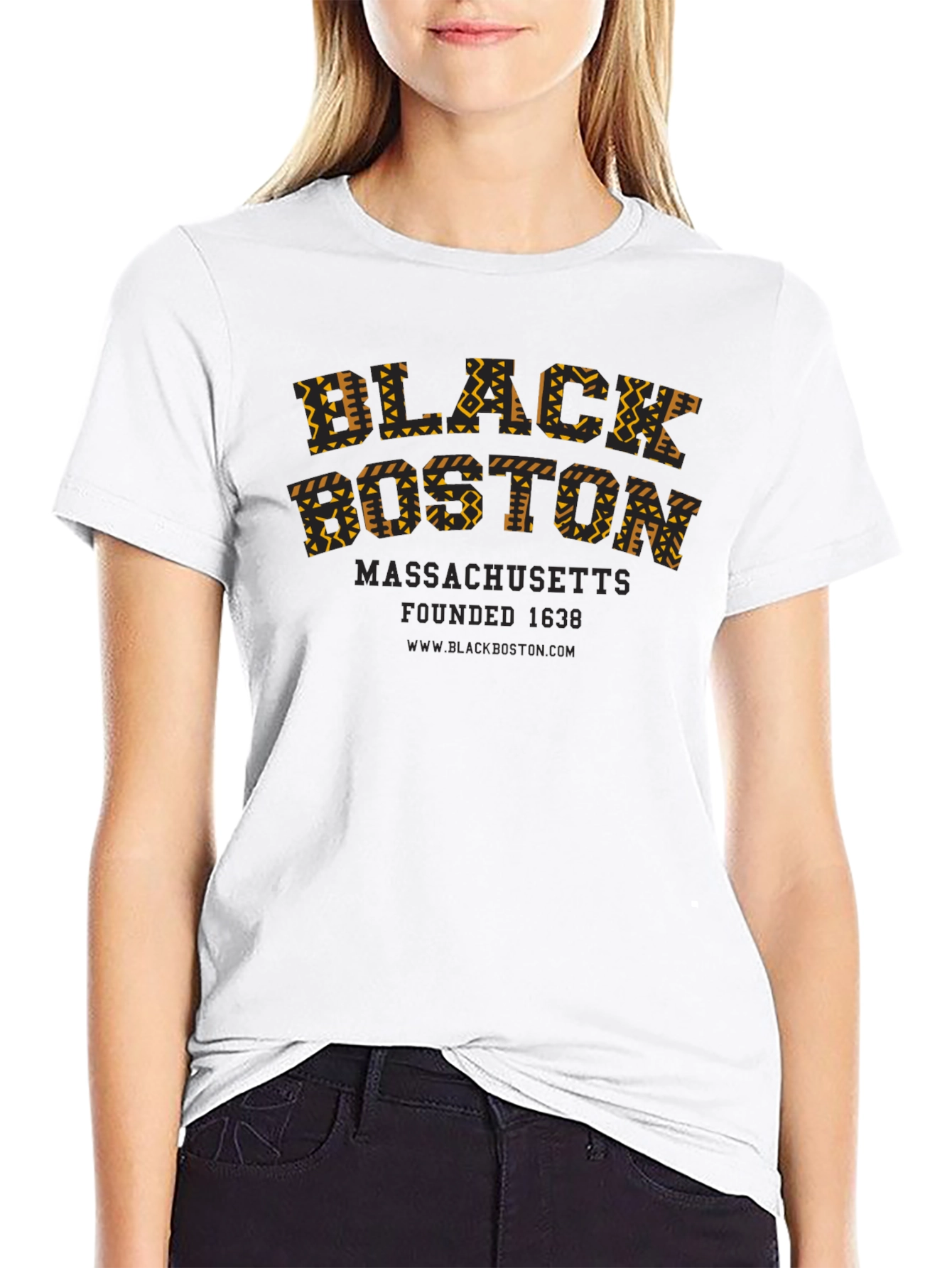 Black Boston Massachusetts T-Shirt