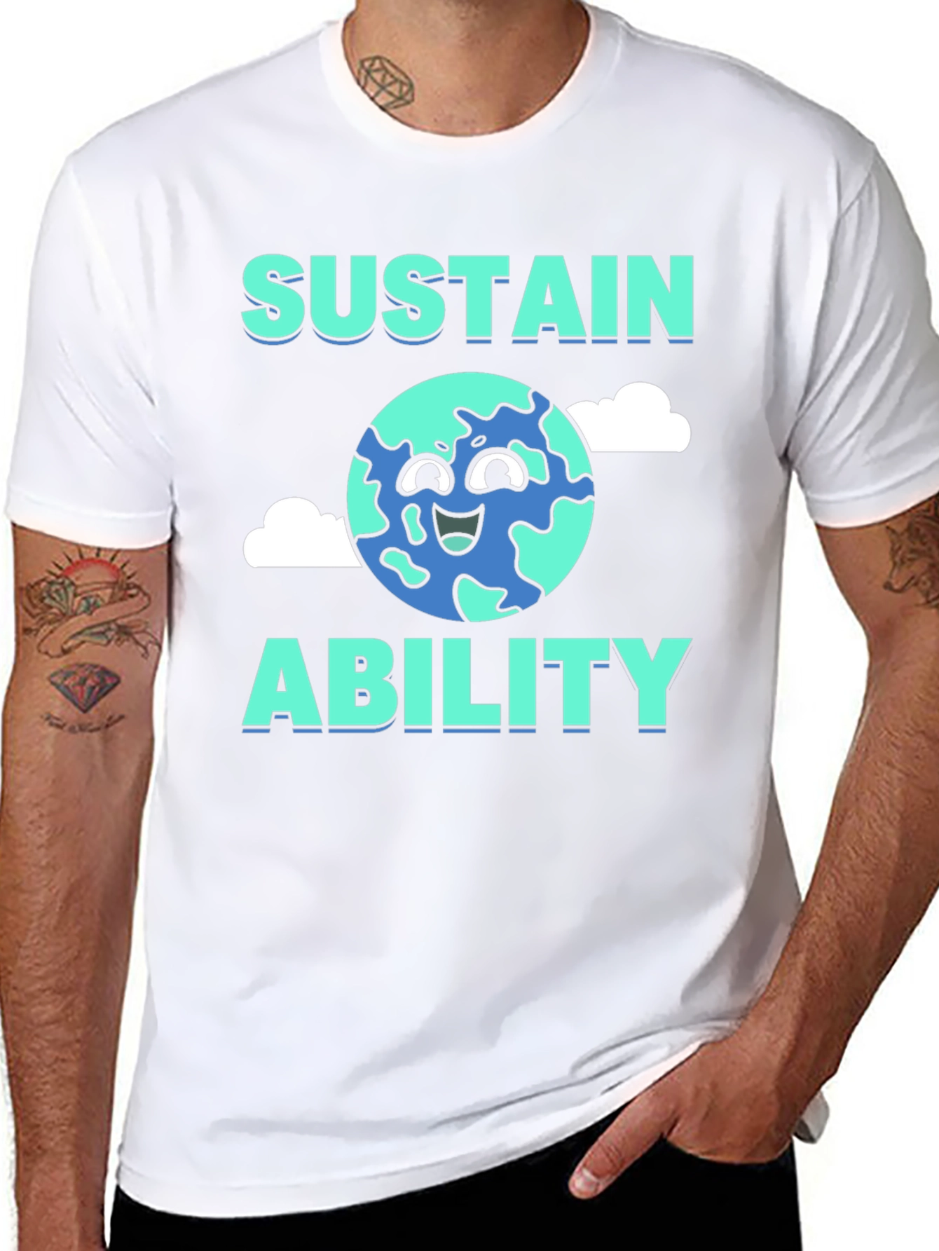 Sustain Ability Earth Graphic T-Shirt