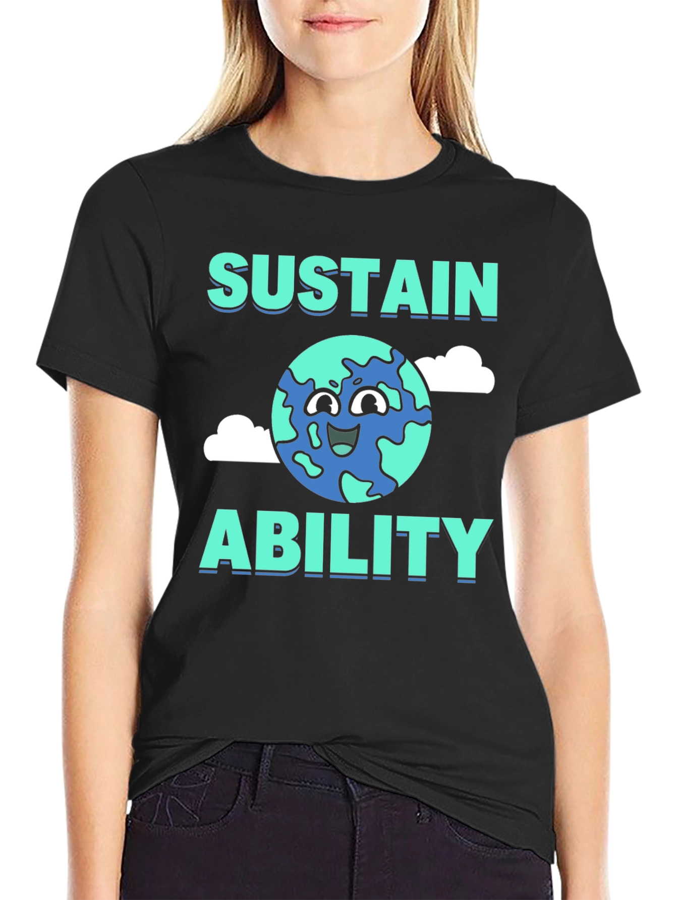 Sustain Ability Earth Graphic T-Shirt