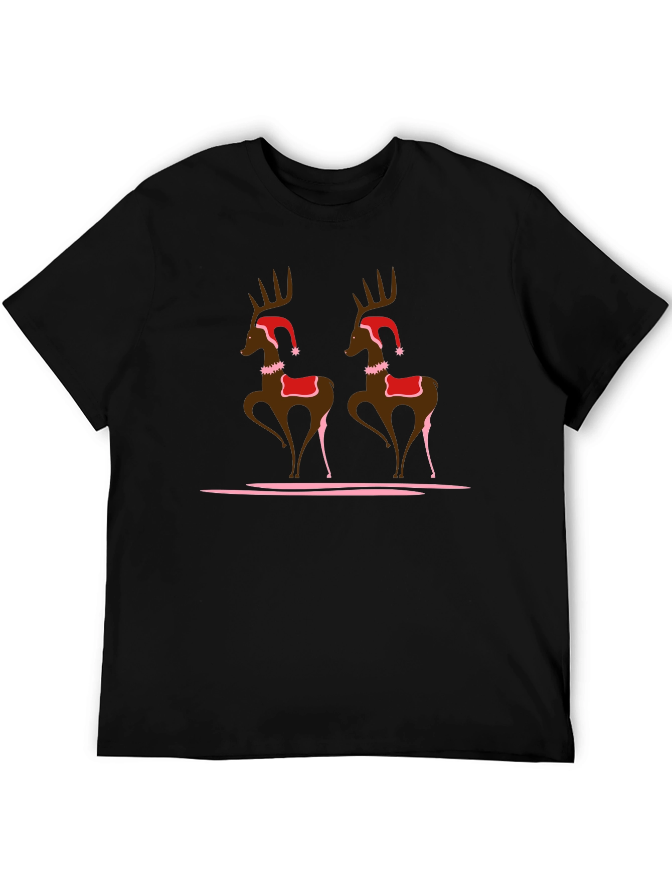 Festive Deer Graphic T-Shirt