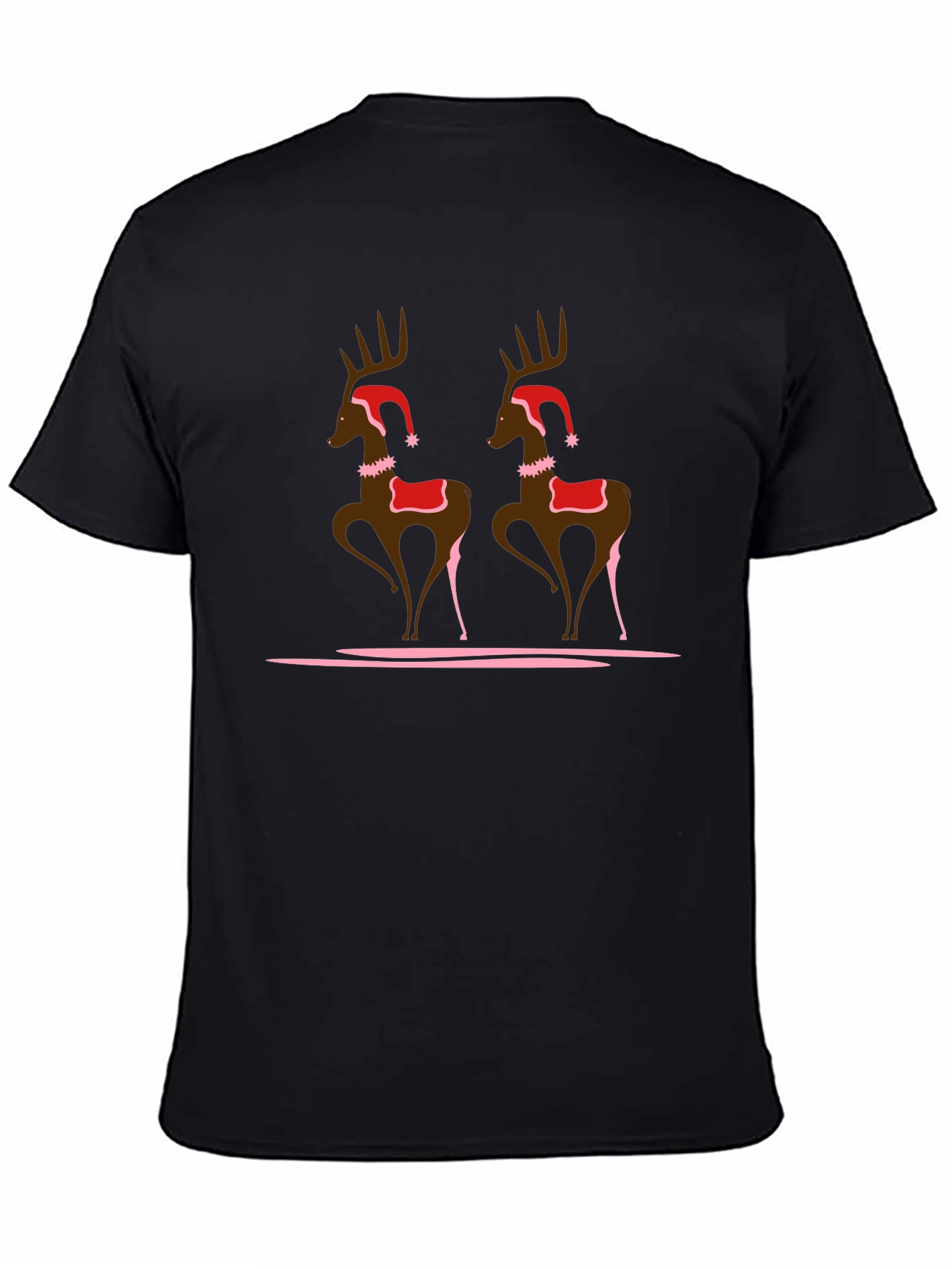 Festive Deer Graphic T-Shirt