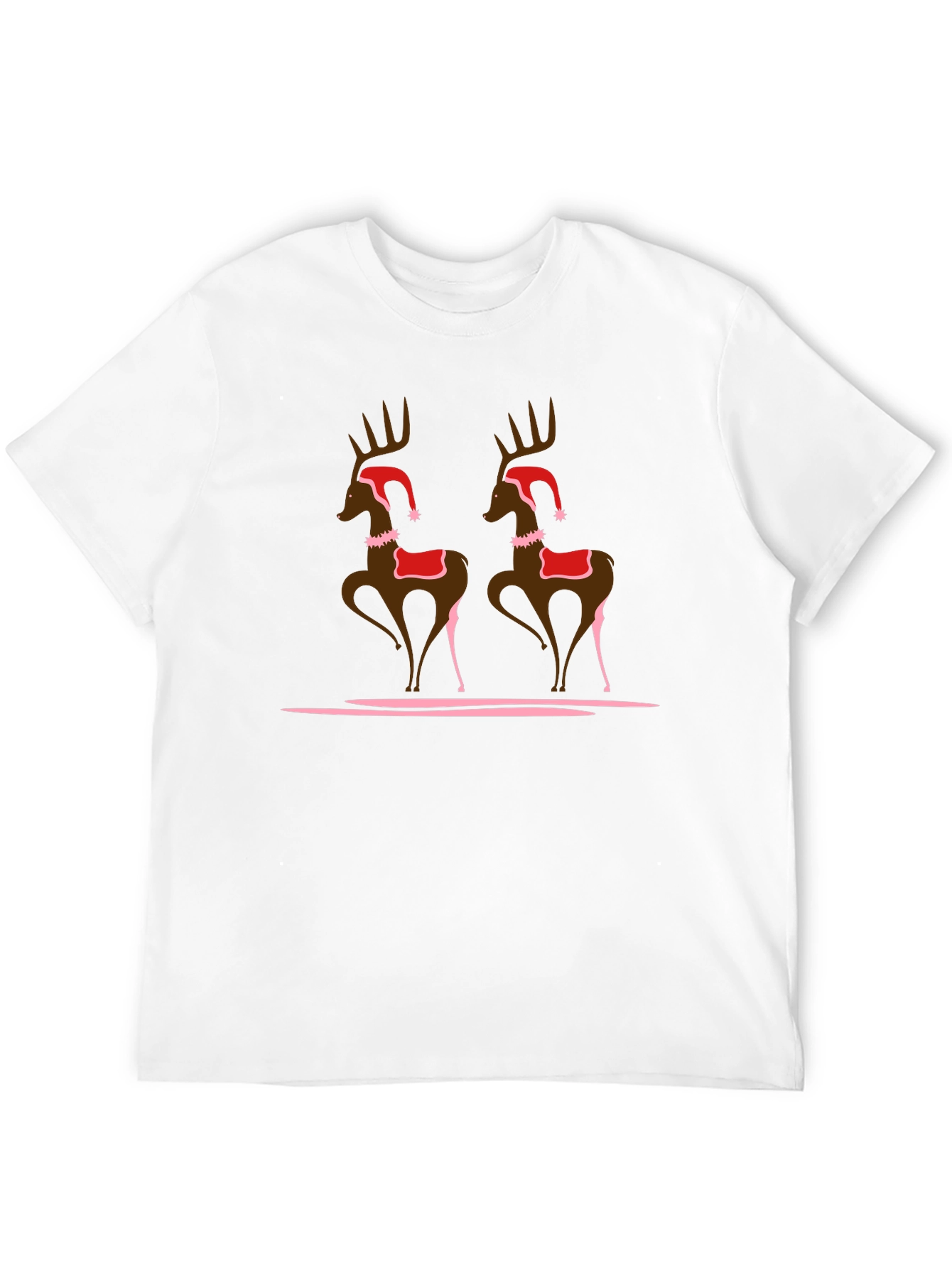 Festive Deer Graphic T-Shirt