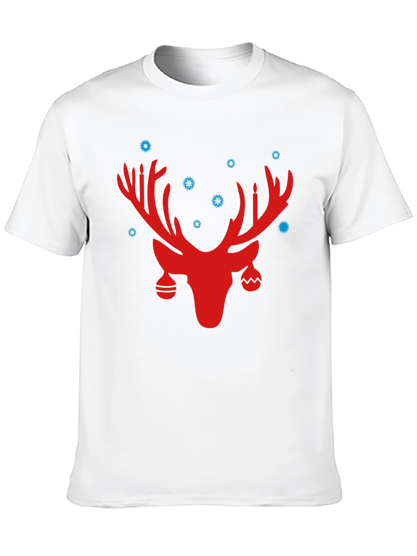 Festive Reindeer Graphic Tee - Holiday Style