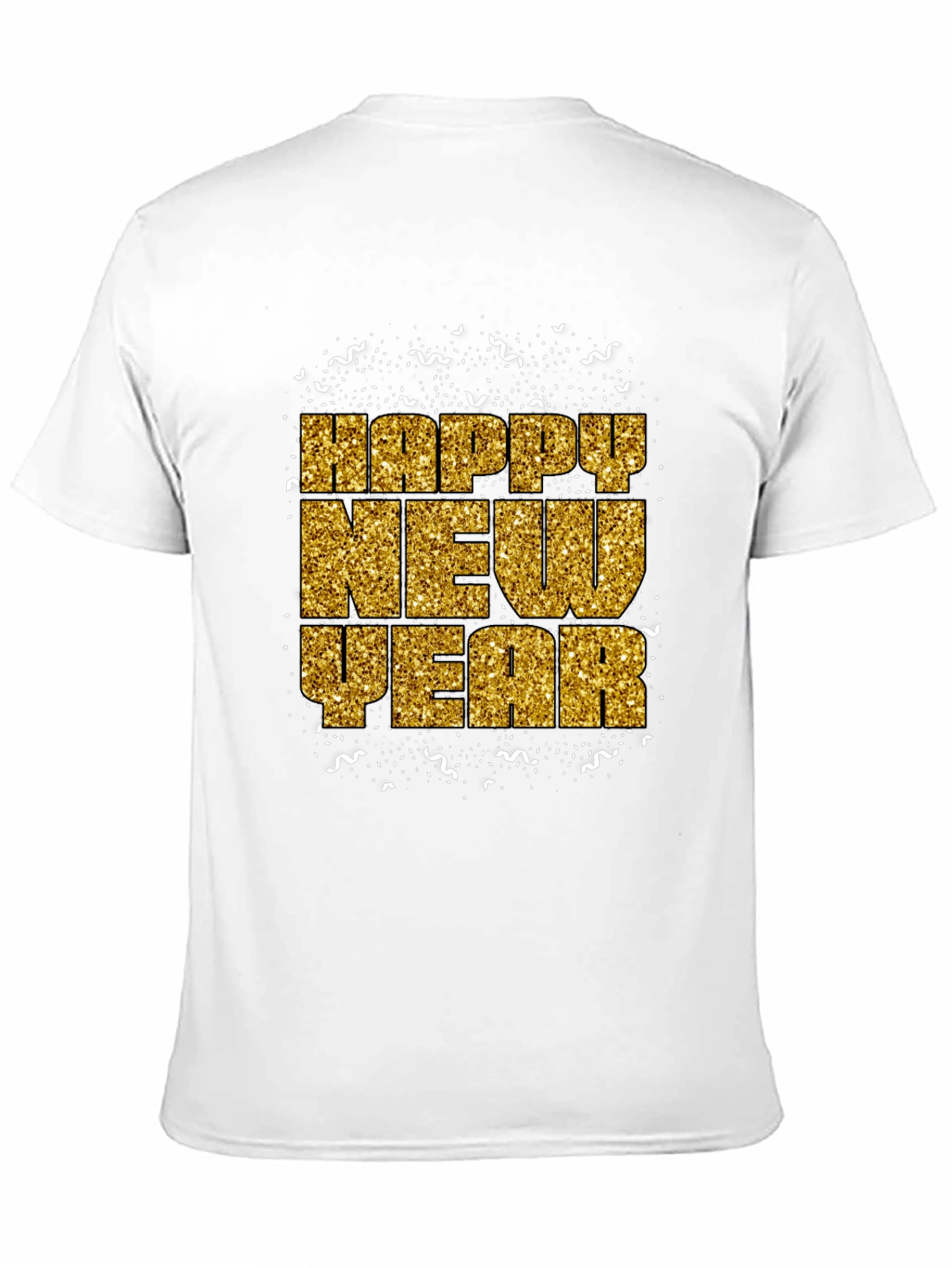 Happy New Year Gold Glitter Graphic Tee