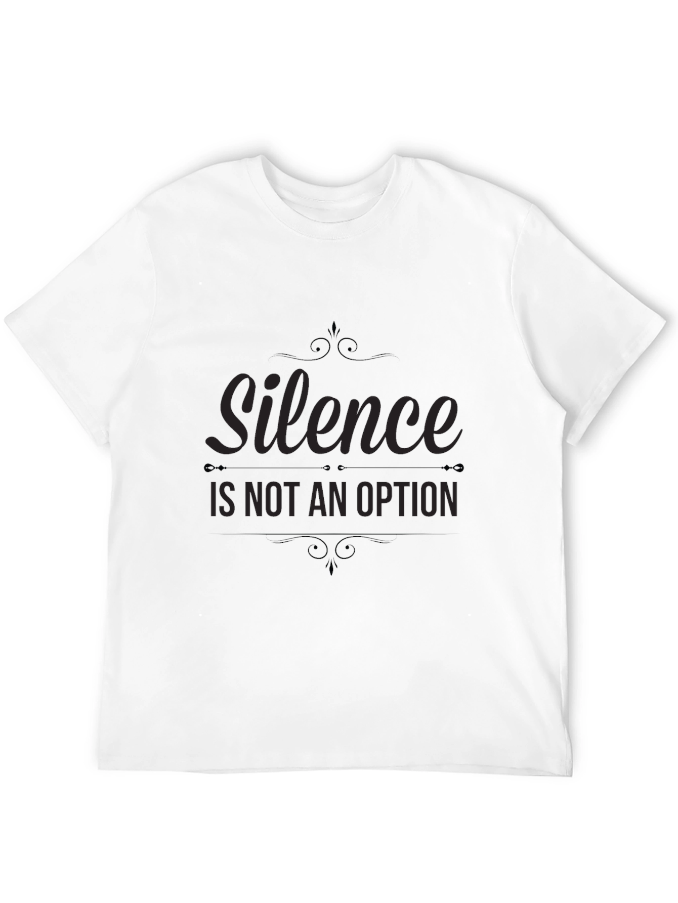 Silence is Not an Option Black Graphic Tee
