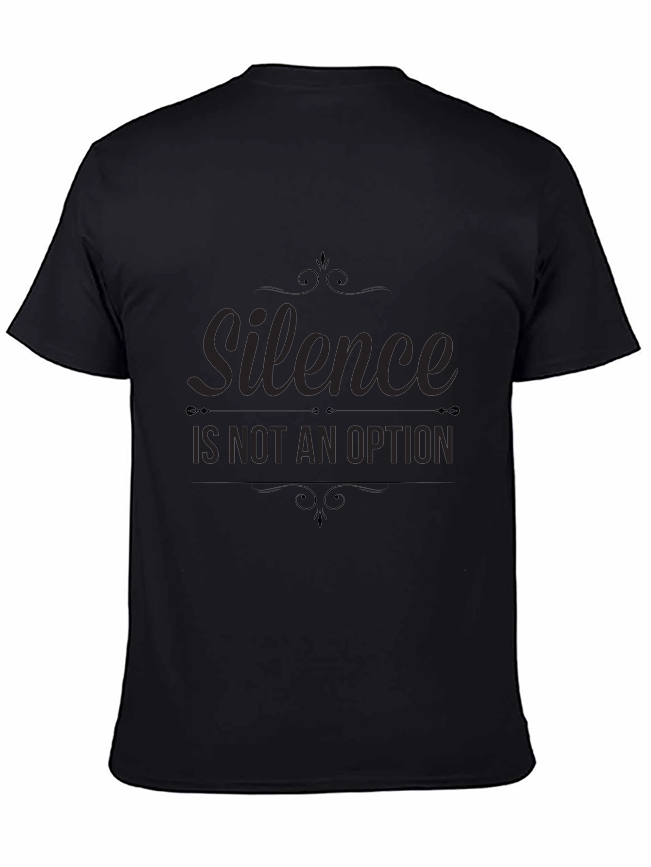 Silence is Not an Option Black Graphic Tee