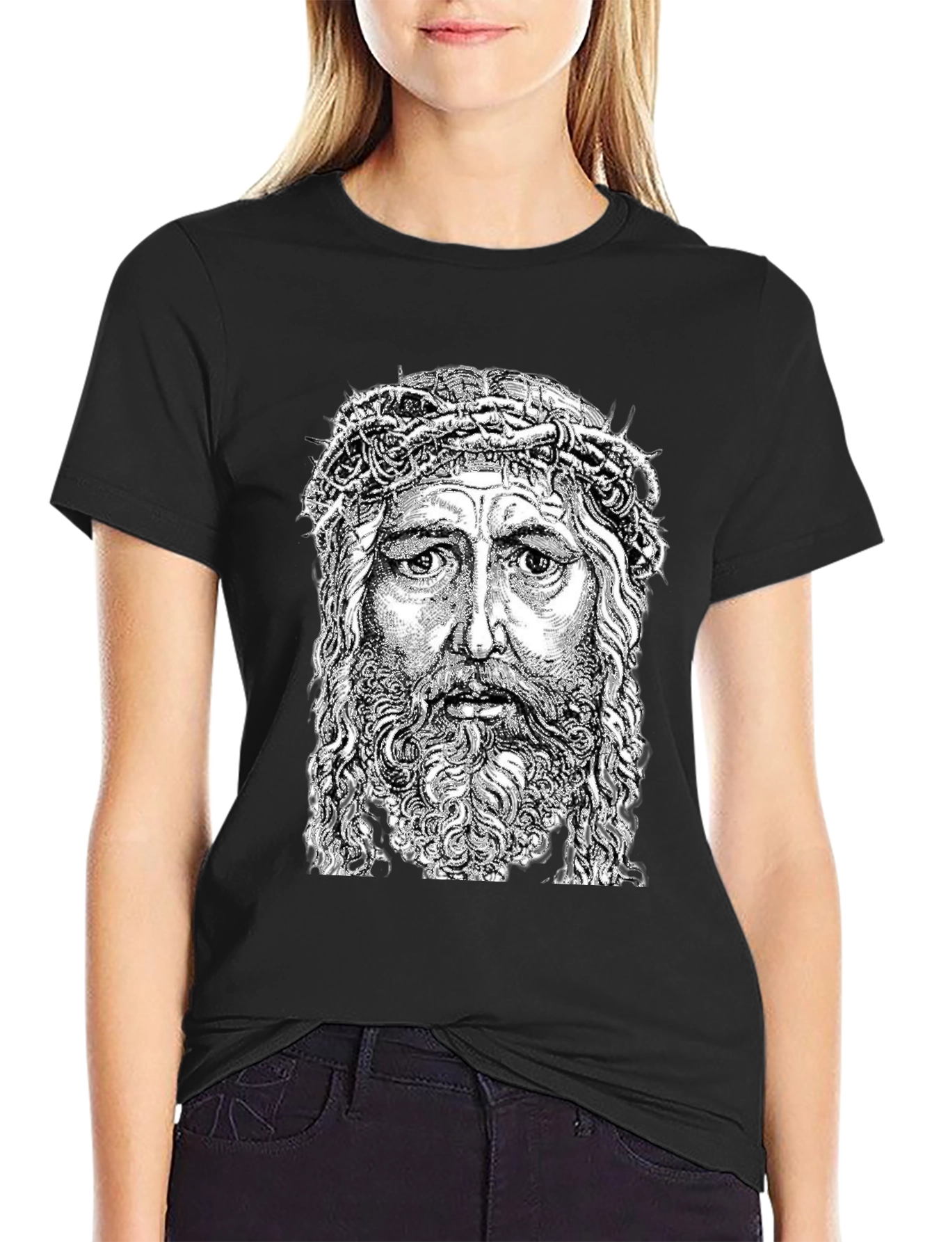 Jesus Graphic Tee - Crown of Thorns Design