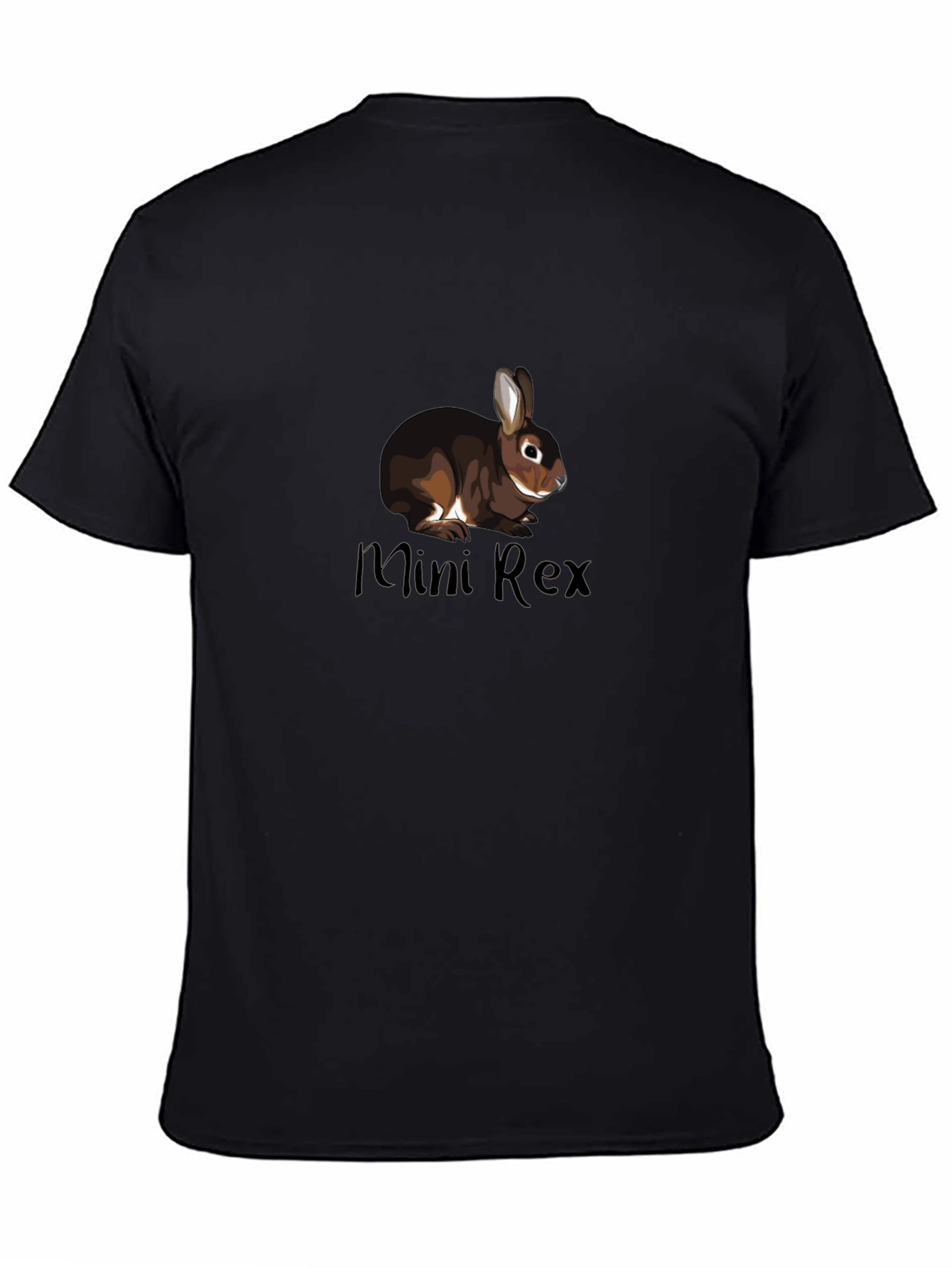 Mini Rex Rabbit Graphic Black T-Shirt