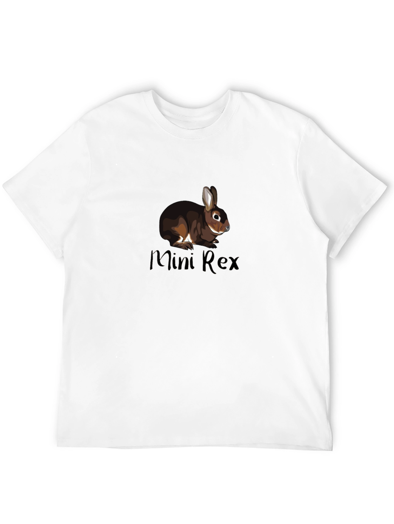 Mini Rex Rabbit Graphic Black T-Shirt