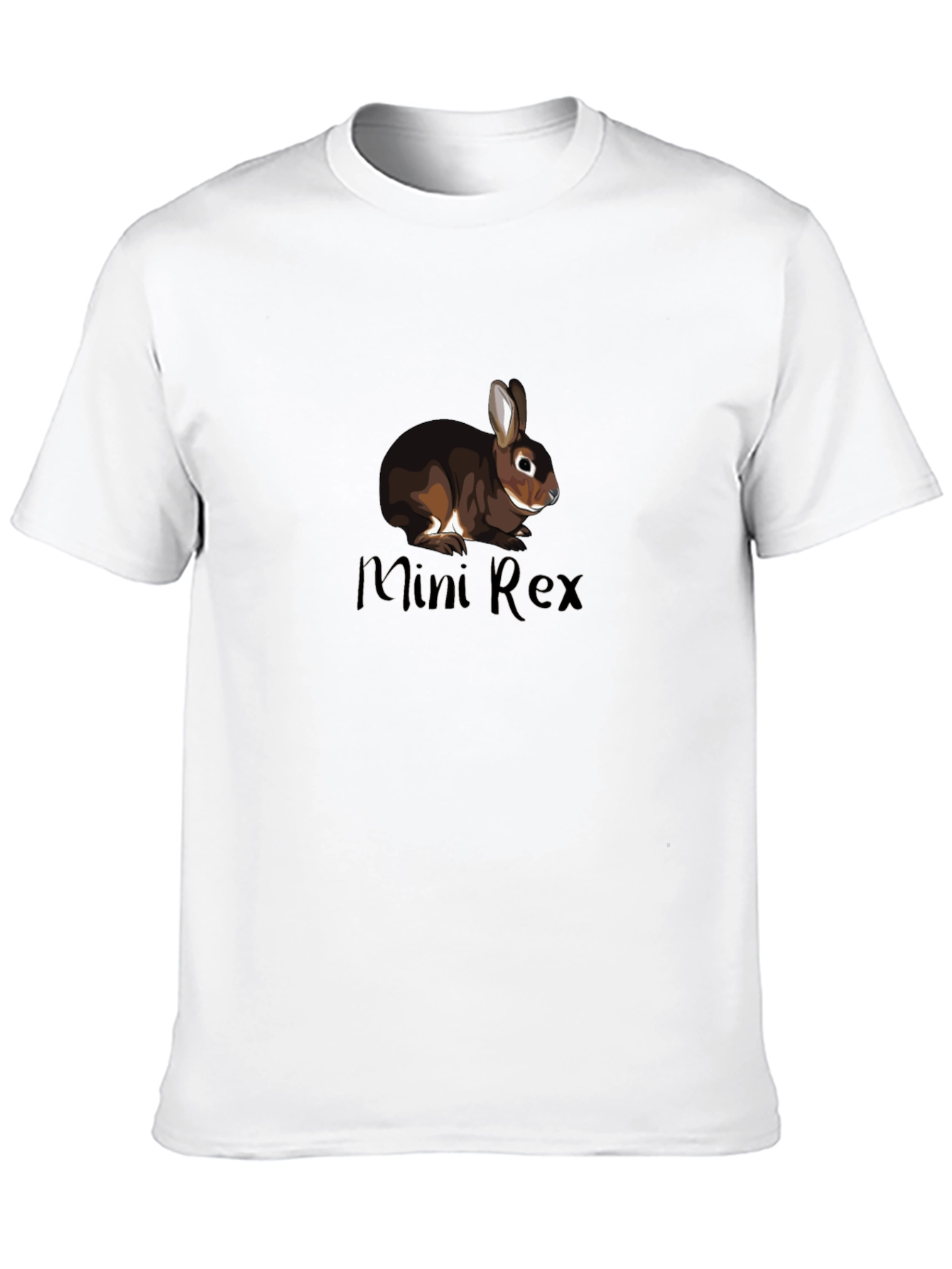 Mini Rex Rabbit Graphic Black T-Shirt