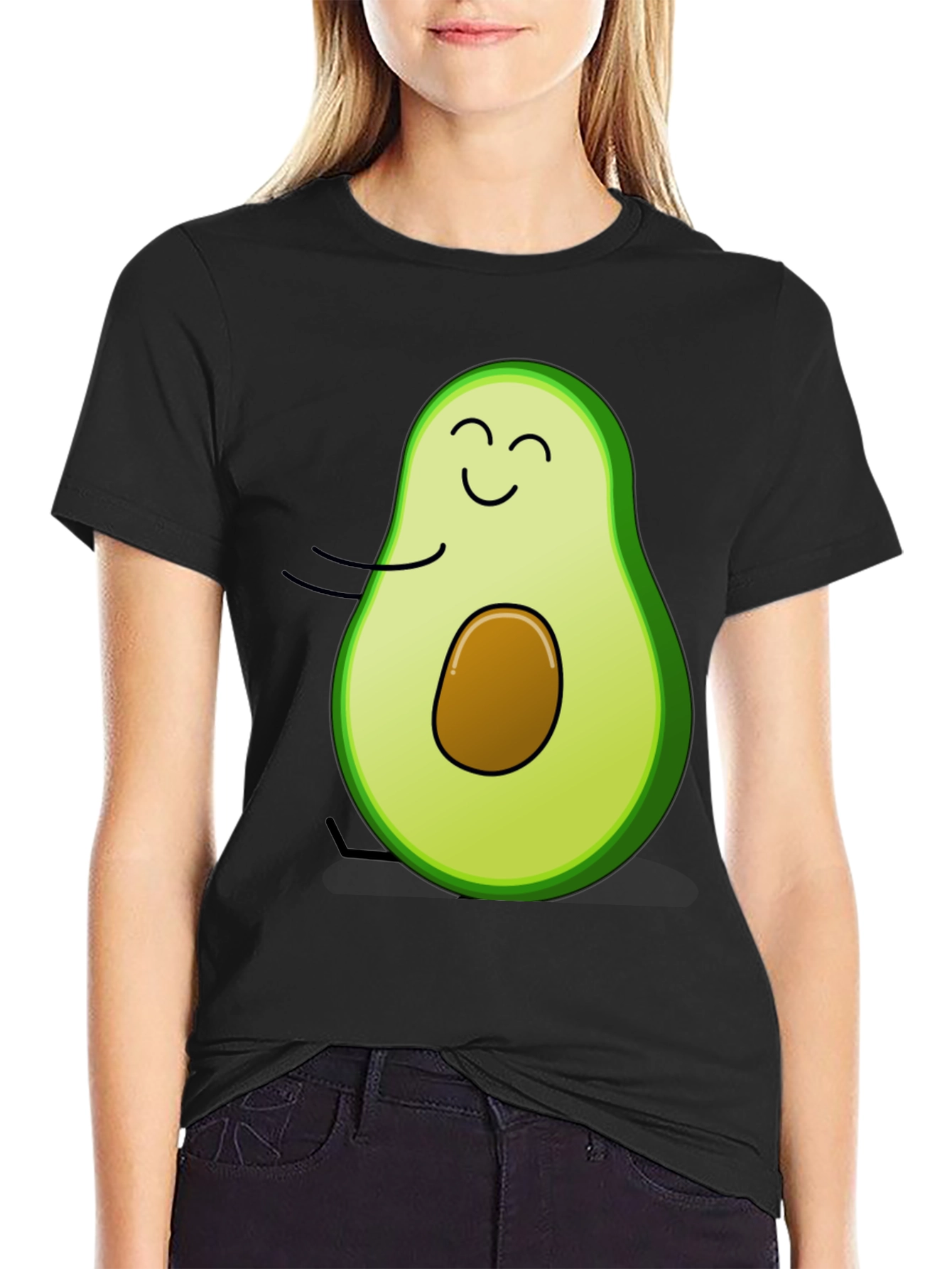 Avocado Graphic Print T-Shirt - Cute Foodie Tee