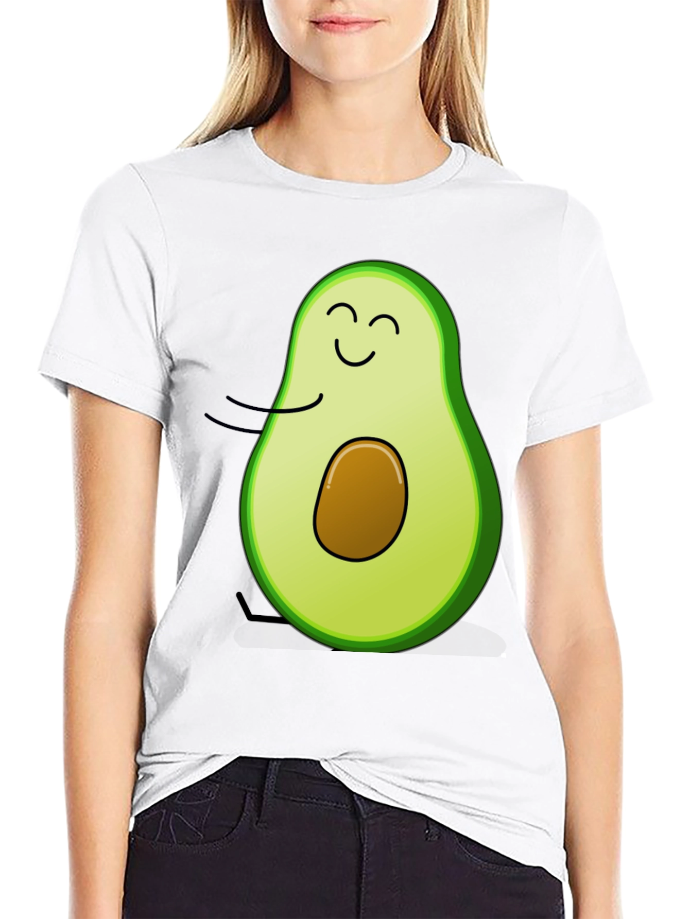 Avocado Graphic Print T-Shirt - Cute Foodie Tee