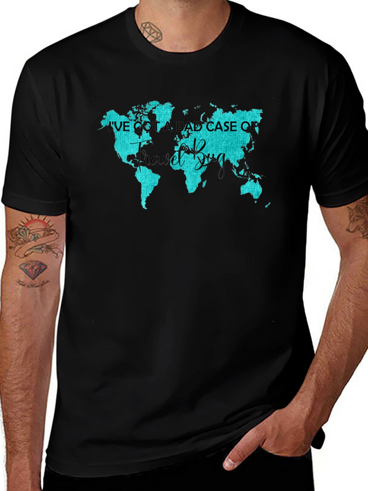 Travel Bug Tee: World Map Graphic T-Shirt