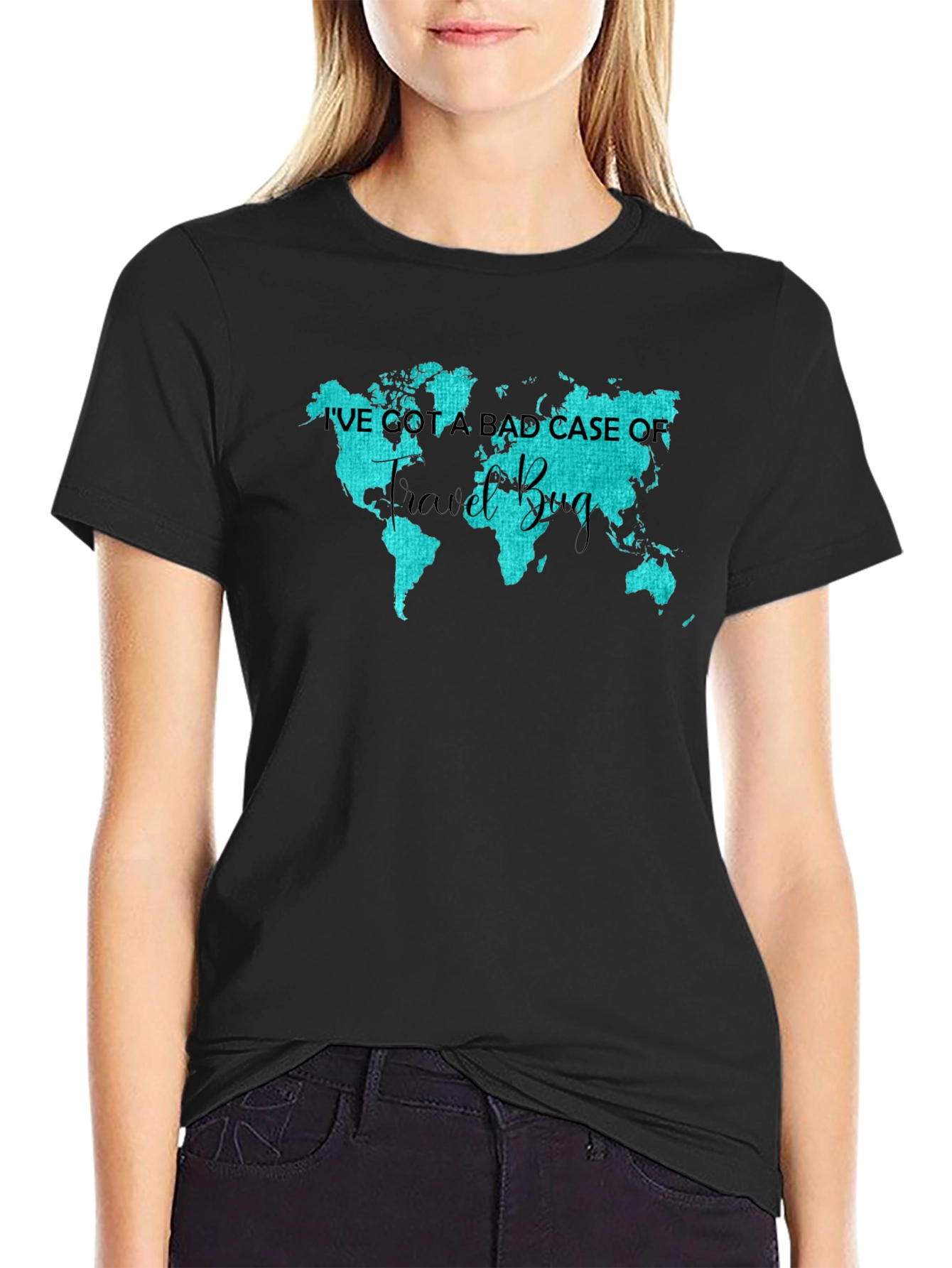 Travel Bug Tee: World Map Graphic T-Shirt