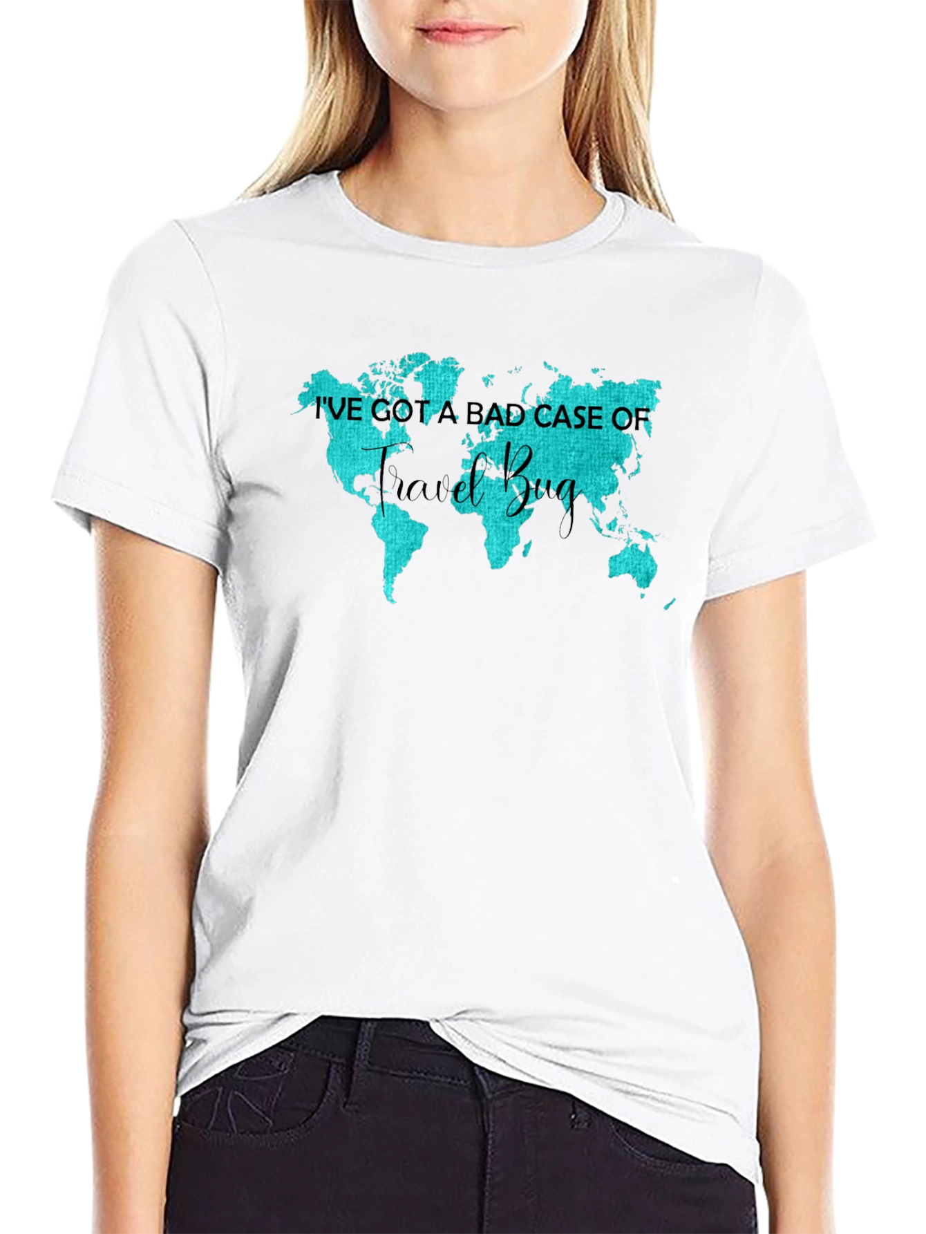 Travel Bug Tee: World Map Graphic T-Shirt